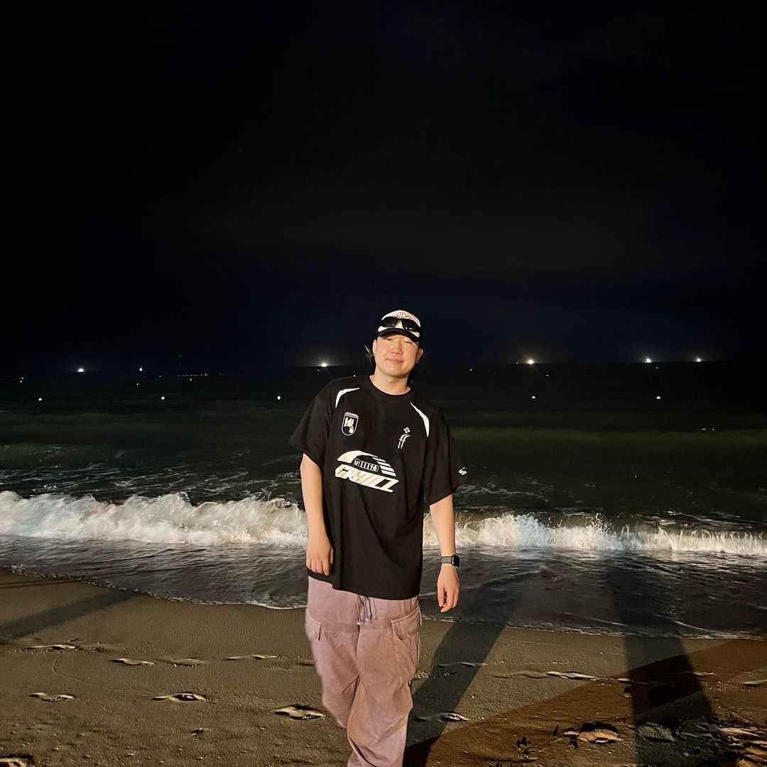 Icyto Strap Cargo Pants Light Purple, Icyto Strap Cargo Pants Dark Beige 착용 스타일 - 2
