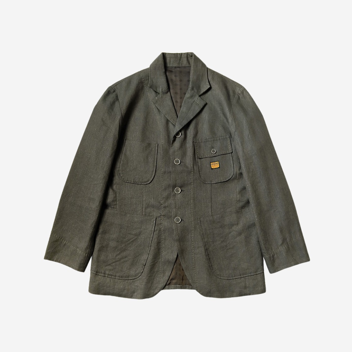 Kapital Cotton Linen Herringbone Lumber Suit Jacket Black 상세 이미지 1