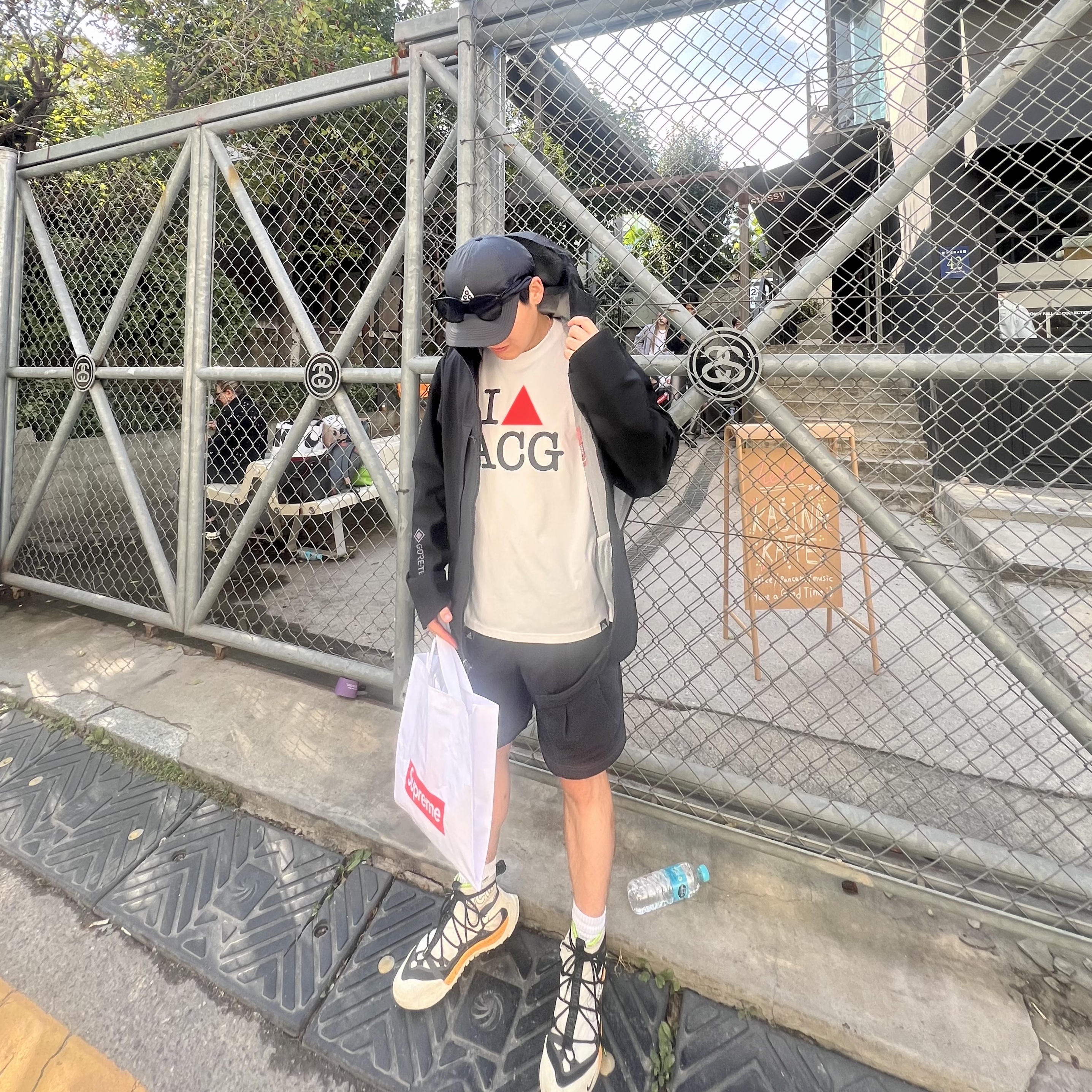 Nike ACG Terra Antarktik Gore-Tex Summit White, Nike ACG Smith Summit Cargo Pants Black - Asia 착용 스타일
