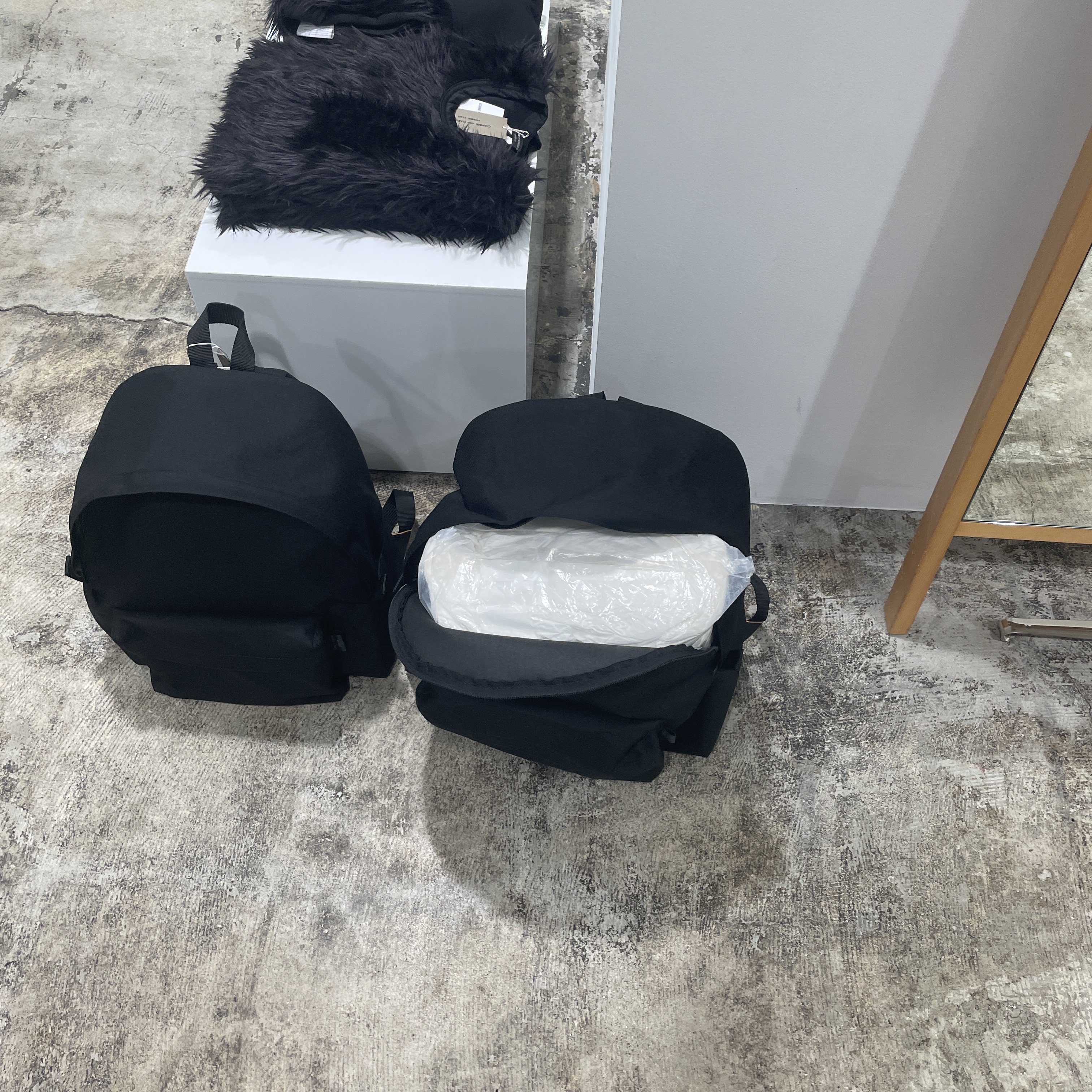 Comme des Garcons Homme Plus Nylon Backpack Large Black 착용 스타일