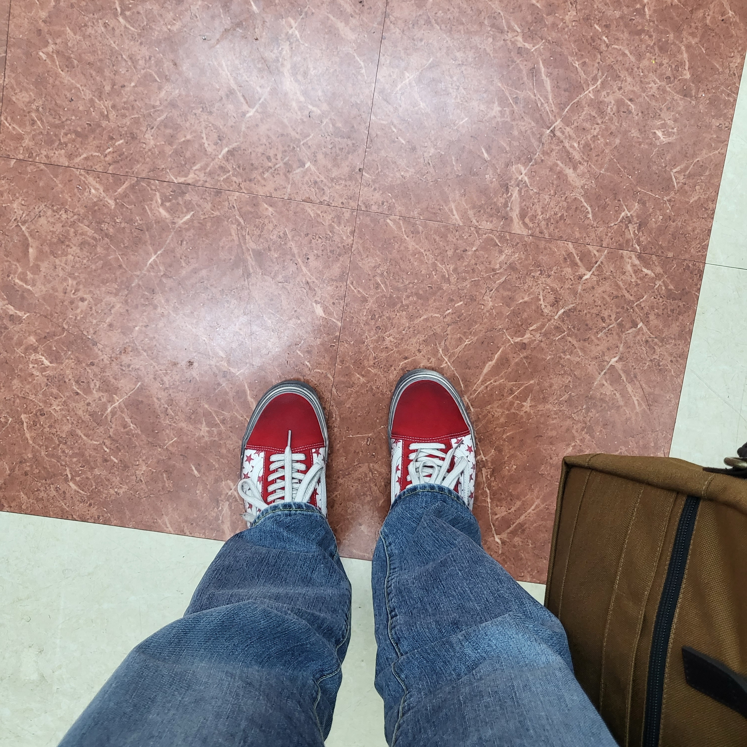Vans Vault x Bianca Chandon Old Skool LX Stressed Red White 착용 스타일