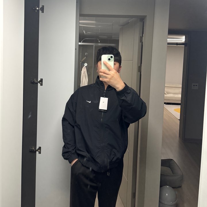 Nike NRG Solo Swoosh Woven Track Jacket Black - Asia 착용 스타일
