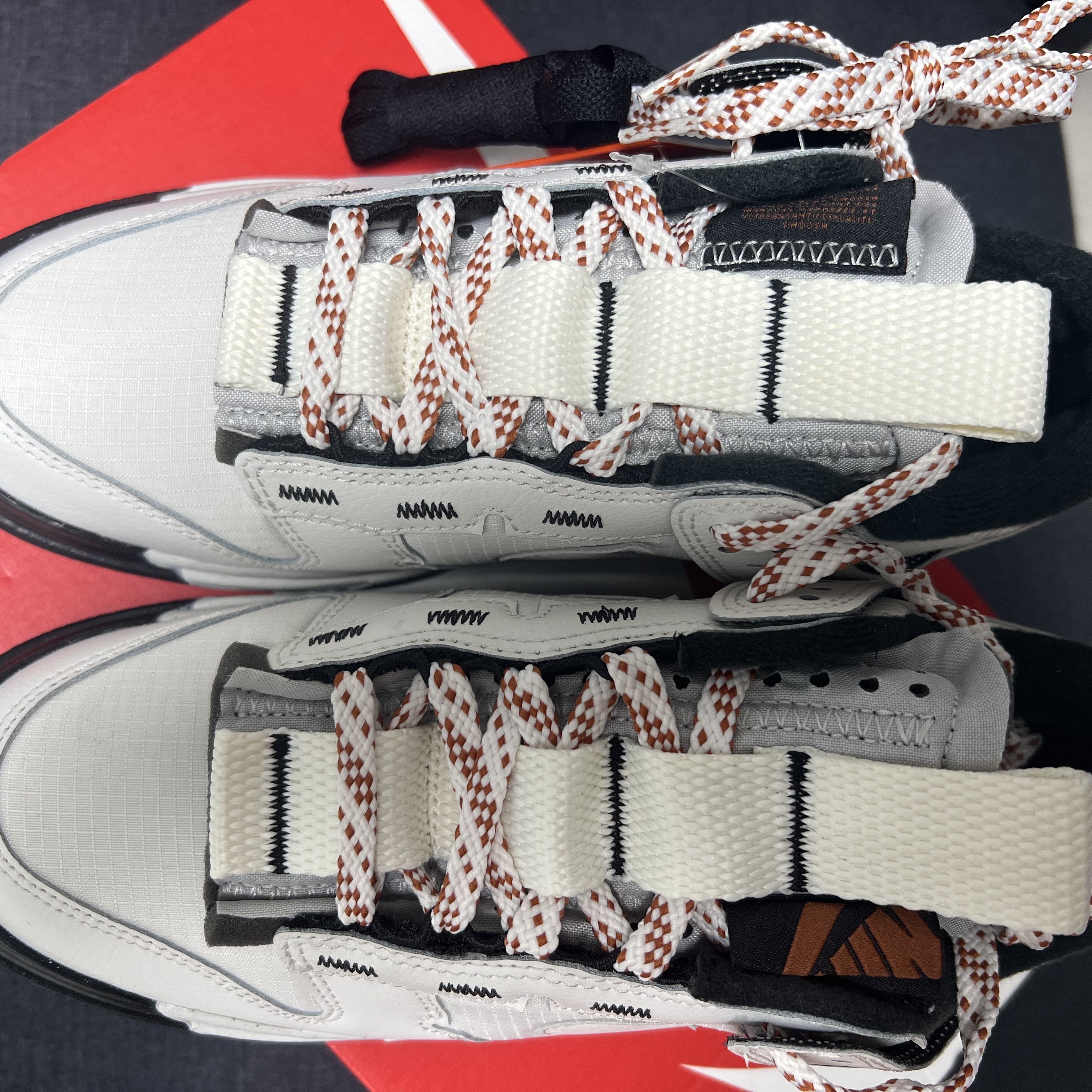 Nike Air Dunk Jumbo Phantom Black Dark Russet 착용 스타일 - 1