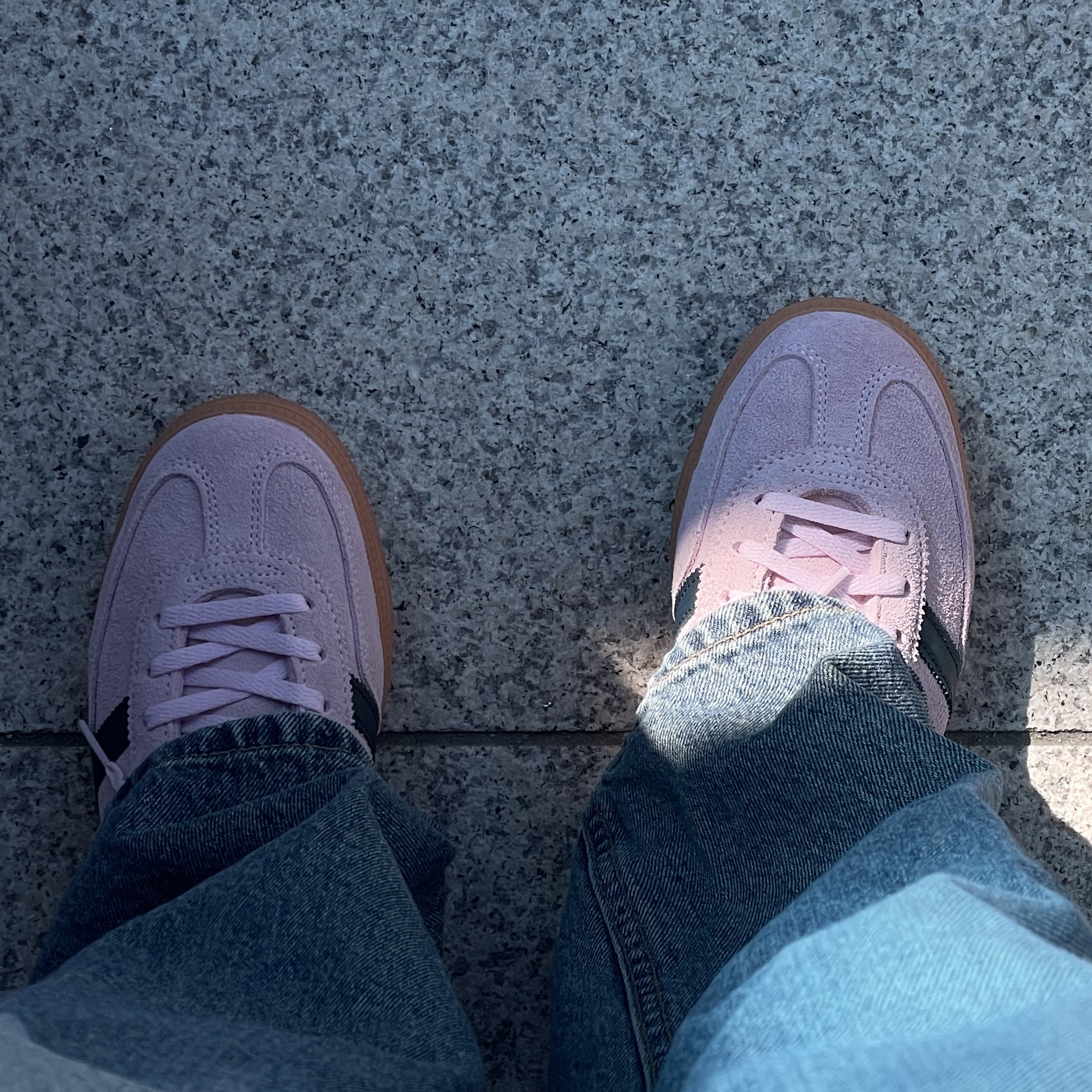 (W) Adidas Spezial Handball Clear Pink 착용 스타일