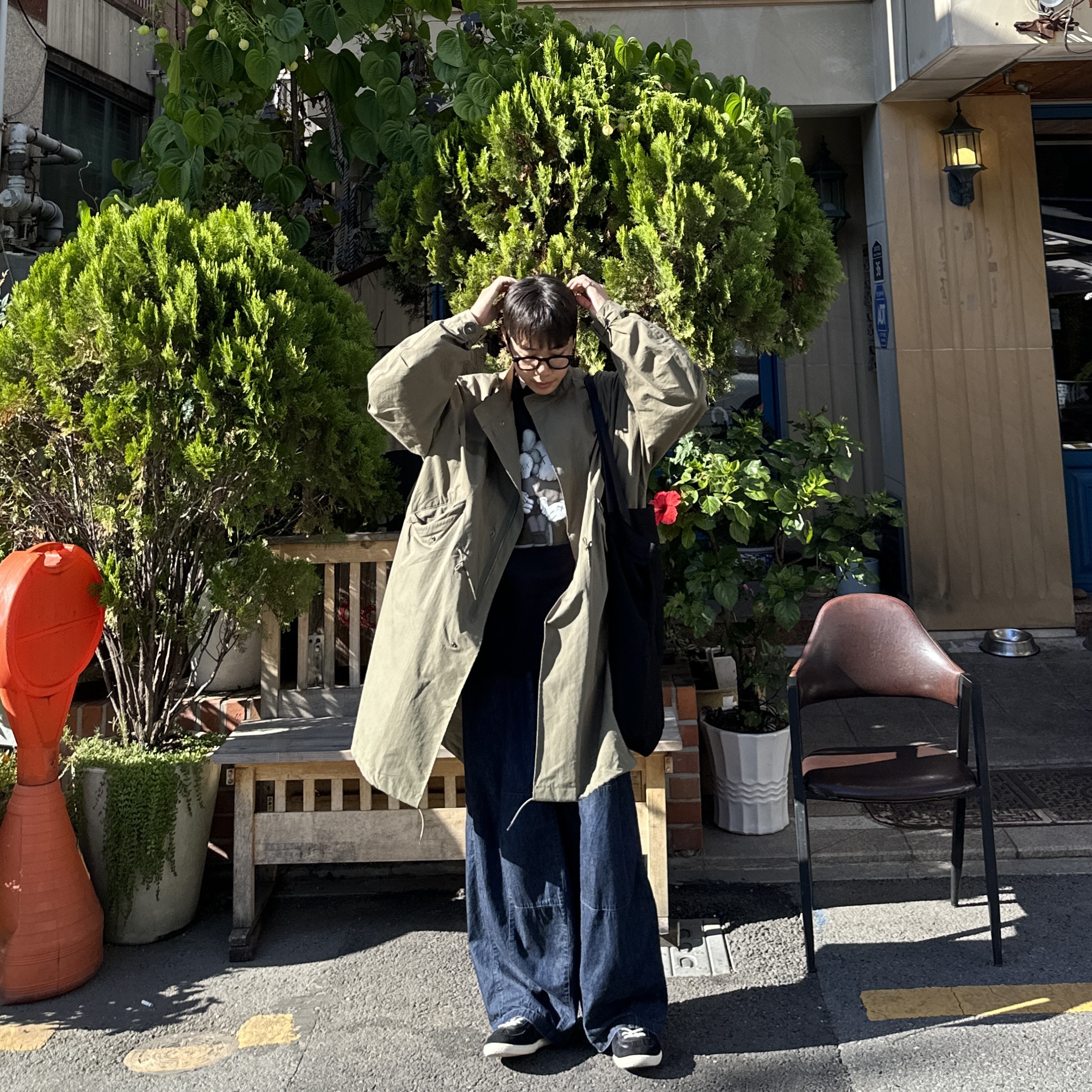 Freak's Store M-65 Mods Coat Liner Set Olive 착용 스타일