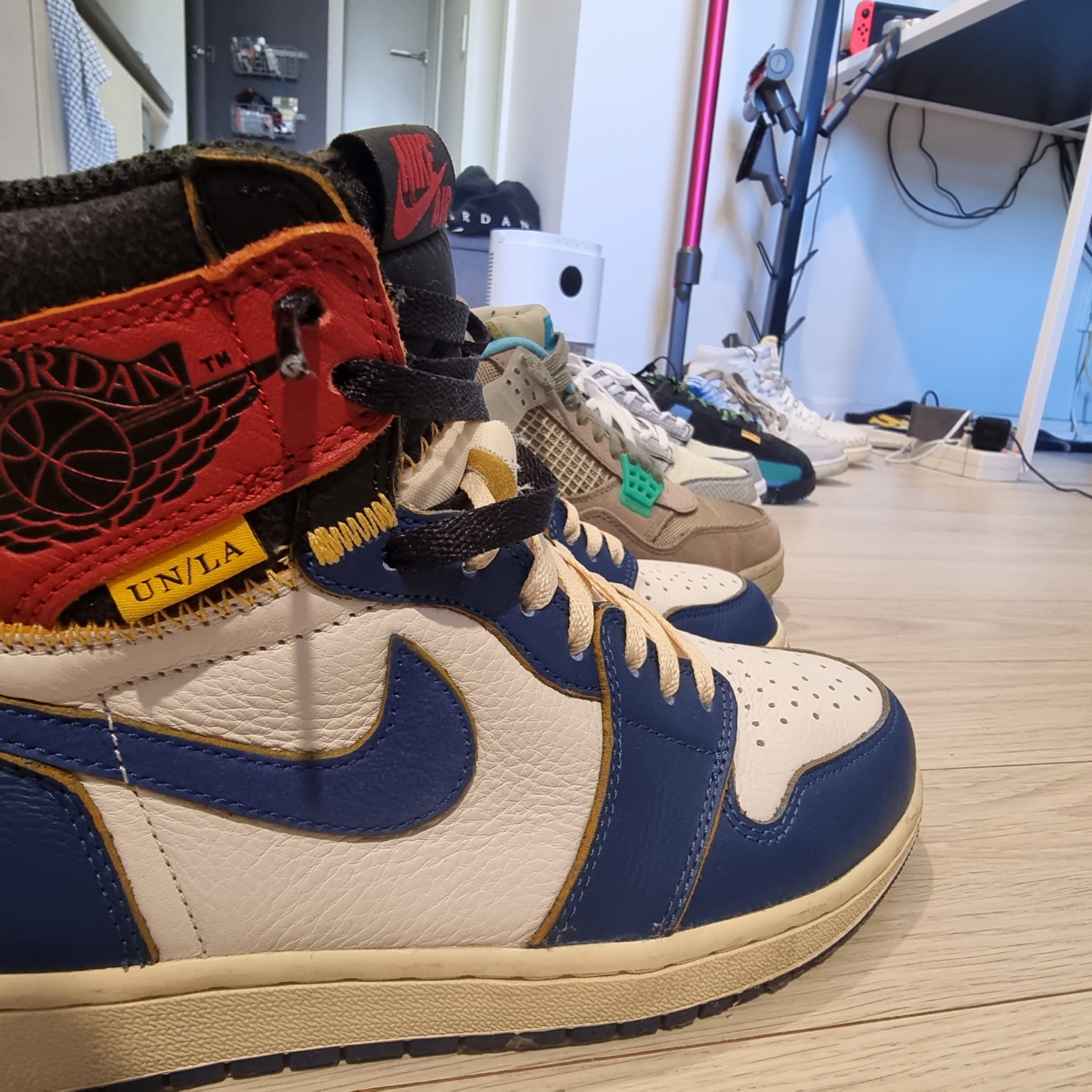 Jordan 1 x Bephies Beauty Supply x Union Retro High OG SP Summer '96, Nike x Union Dunk Low Passport Pack Pistachio 착용 스타일