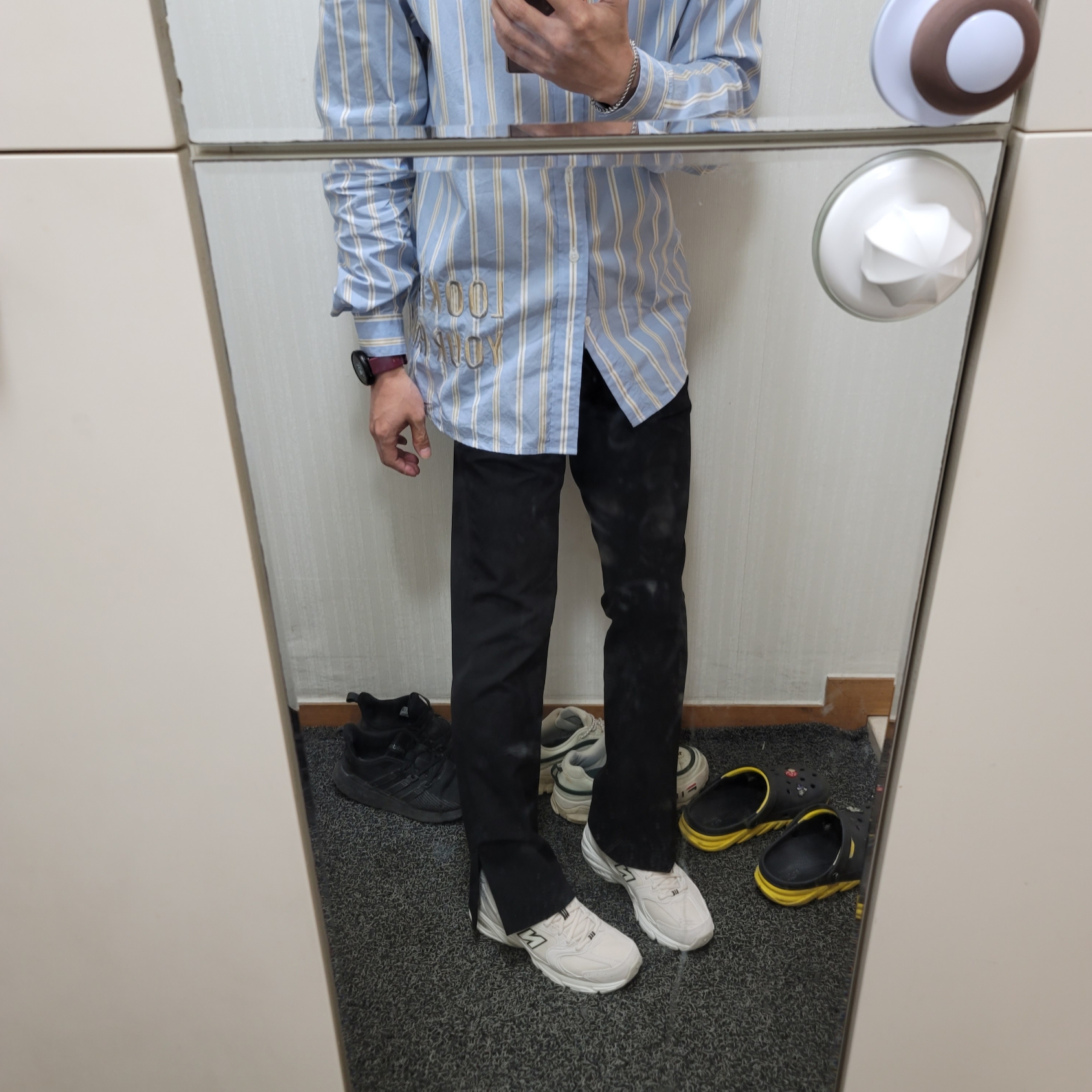 New Balance 530 Ivory 착용 스타일 - 1