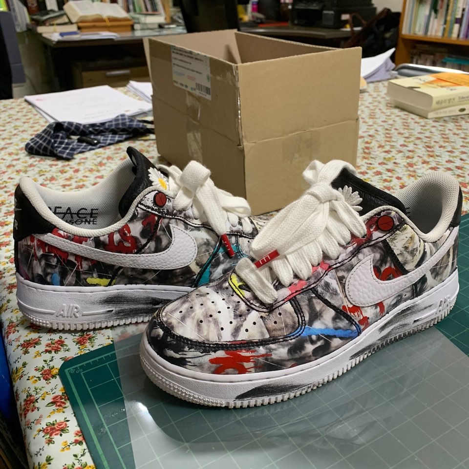 Nike x Peaceminusone Air Force 1 Low Para-Noise 착용 스타일 - 2