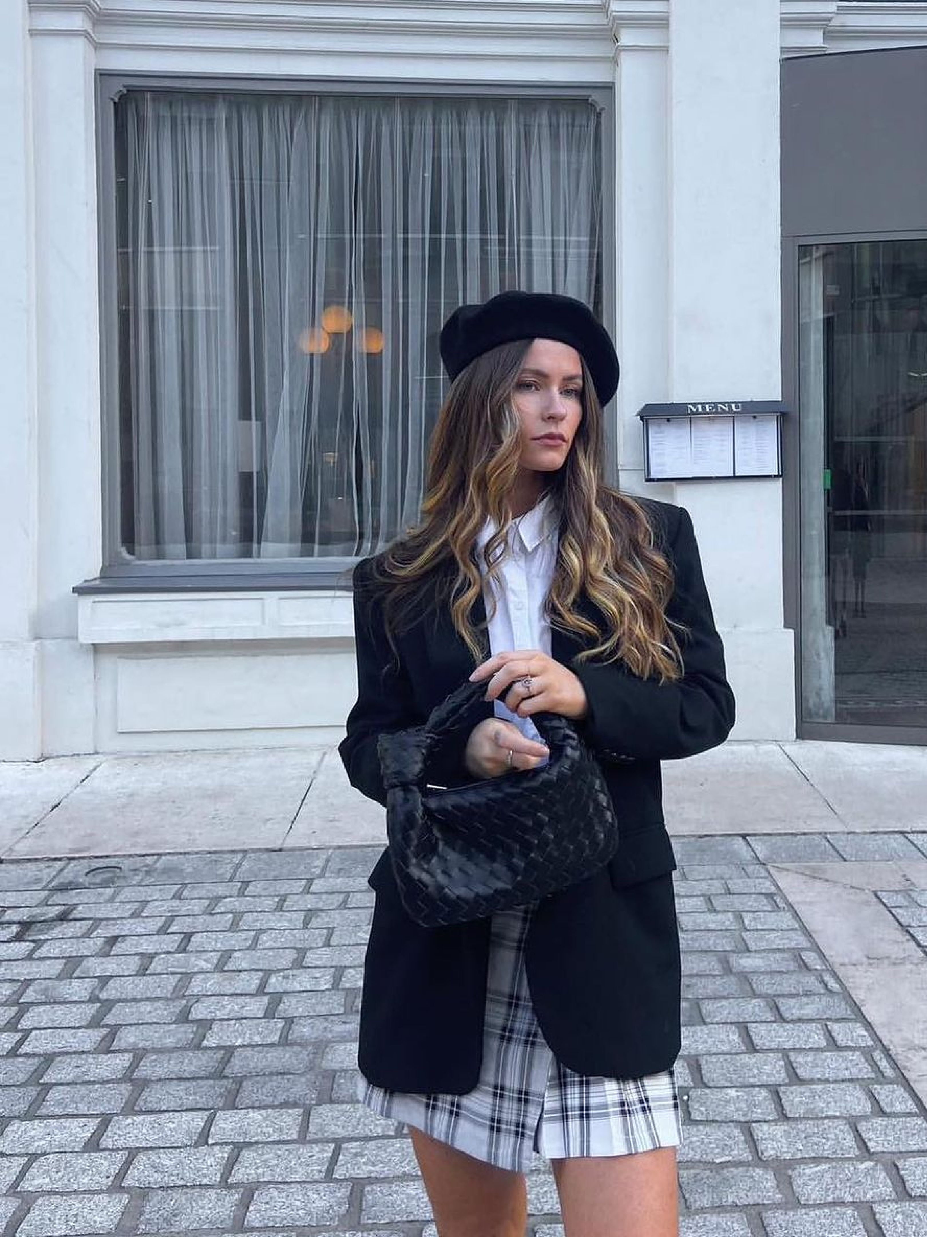 Maison Margiela Heavy Wool Beret Black, Human Made x Verdy Girls Don't Cry Beret Black 착용 스타일 - 2