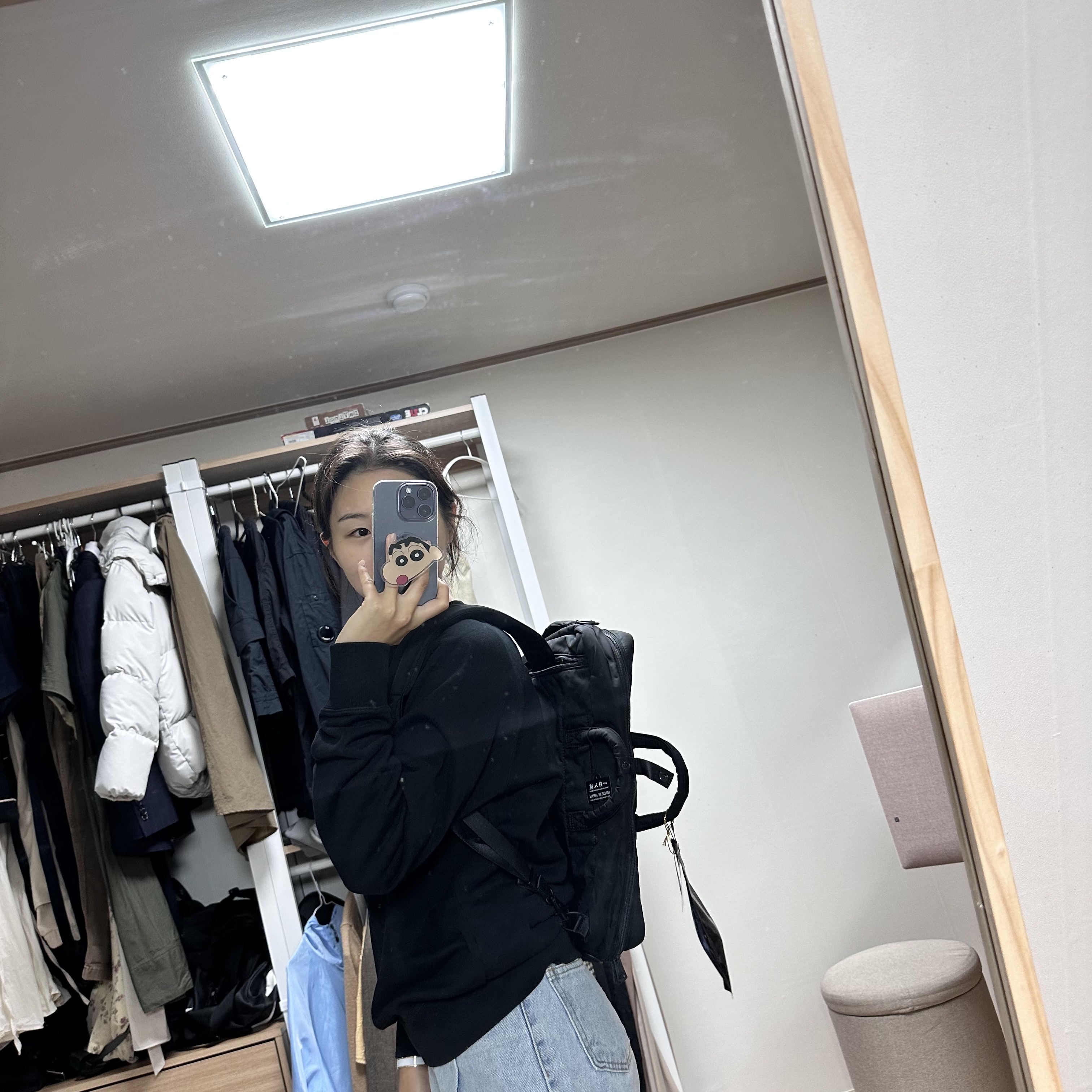 Porter Senses 2Way Pack Black 착용 스타일 - 4