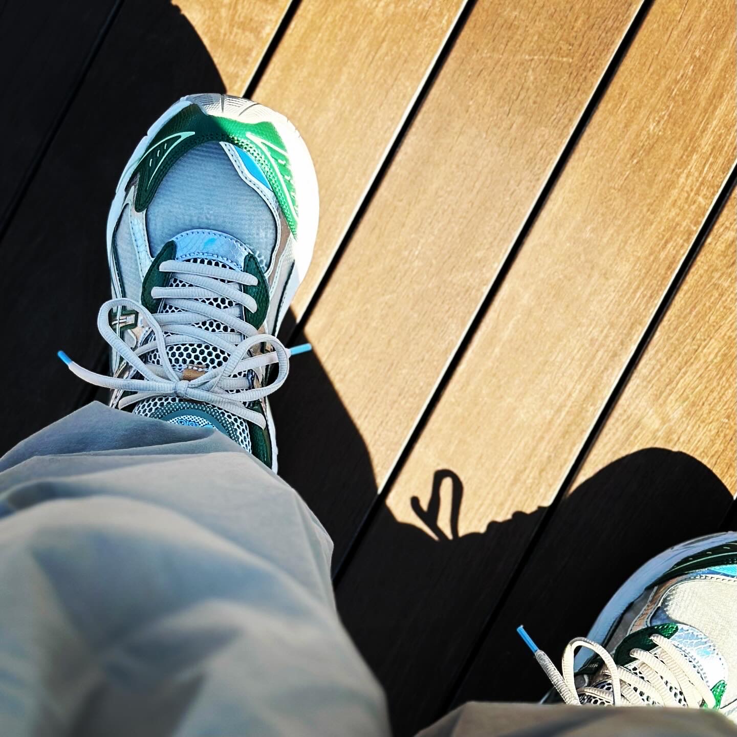 Asics x Above The Clouds GT-2160 Cream Shamrock Green 착용 스타일 - 3