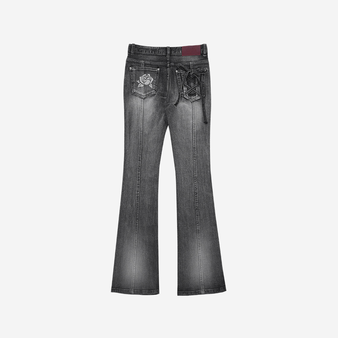 달링유어배드 우먼 로즈 부츠 컷 데님 블랙(Darling You're Bad Women Rose Boots Cut Denim Black) - 2