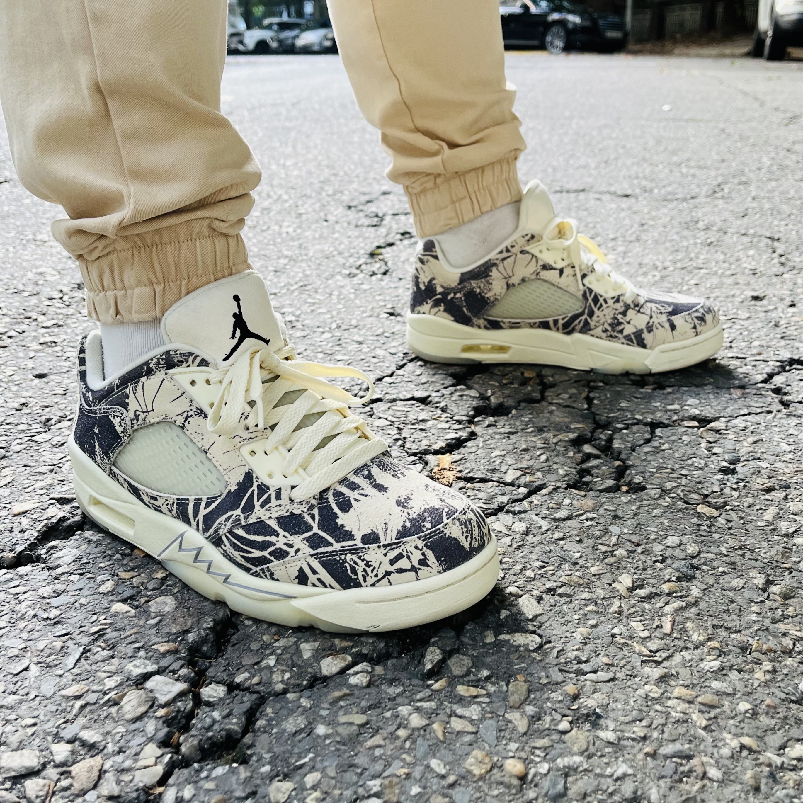 (W) Jordan 5 Retro Low Girls That Hoop Coconut Milk 착용 스타일
