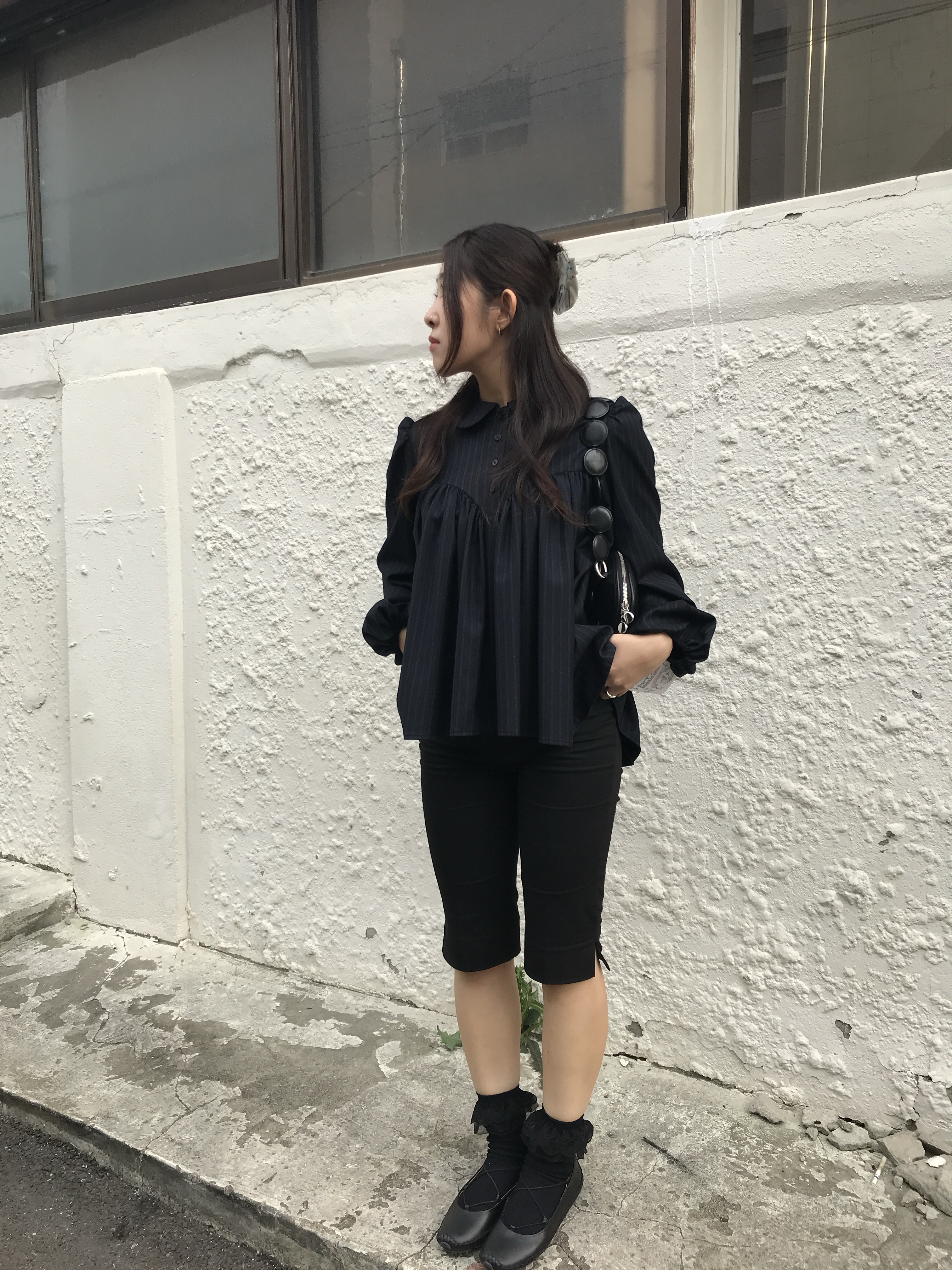 (W) Cueren Valencia 14 Ballerina Black 착용 스타일 - 2