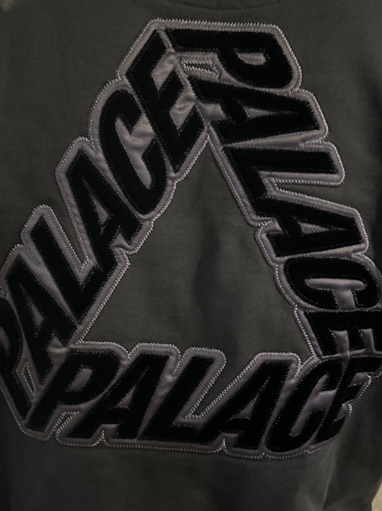 Palace P-3 Applique Crew Black - 22FW, Thug Club Leather Washing Pants Denim 착용 스타일 - 2