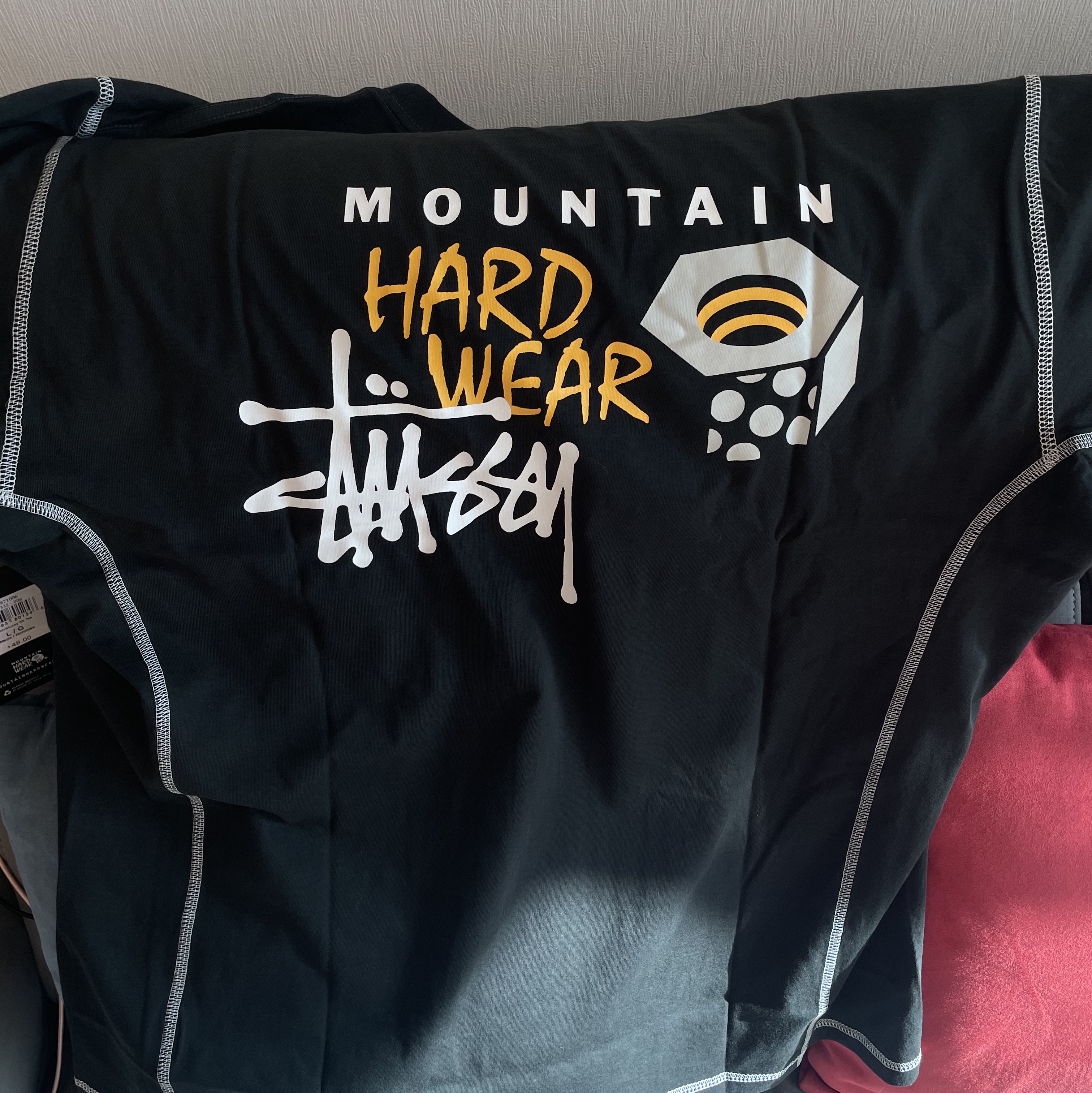 Stussy x Mountain Hardwear T-Shirt Stealth Grey 착용 스타일