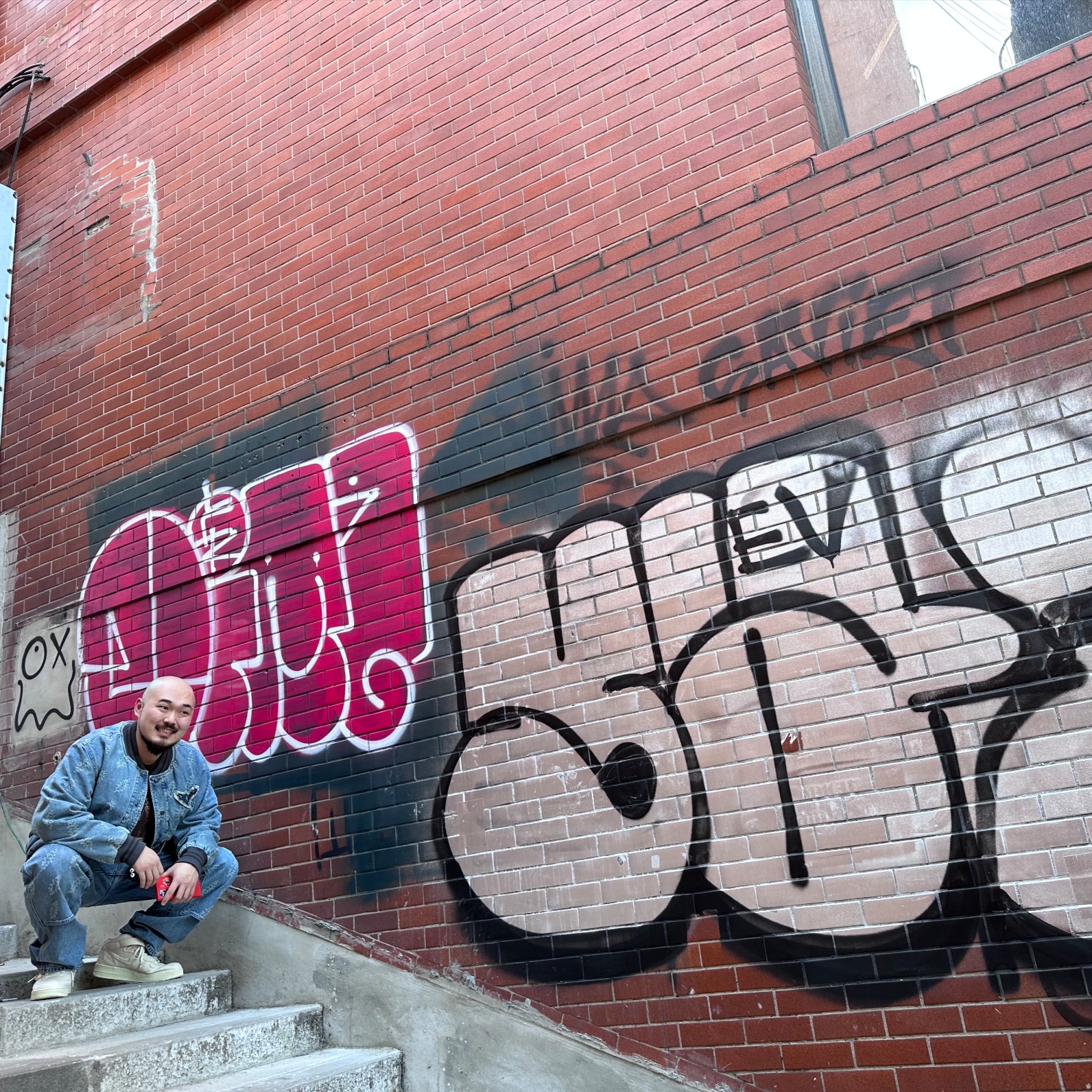 Nike x Stussy Air Force 1 '07 Mid SP Fossil, Thisisneverthat x Grateful Dead Lightning Denim Carpenter Pant Washed Blue 착용 스타일