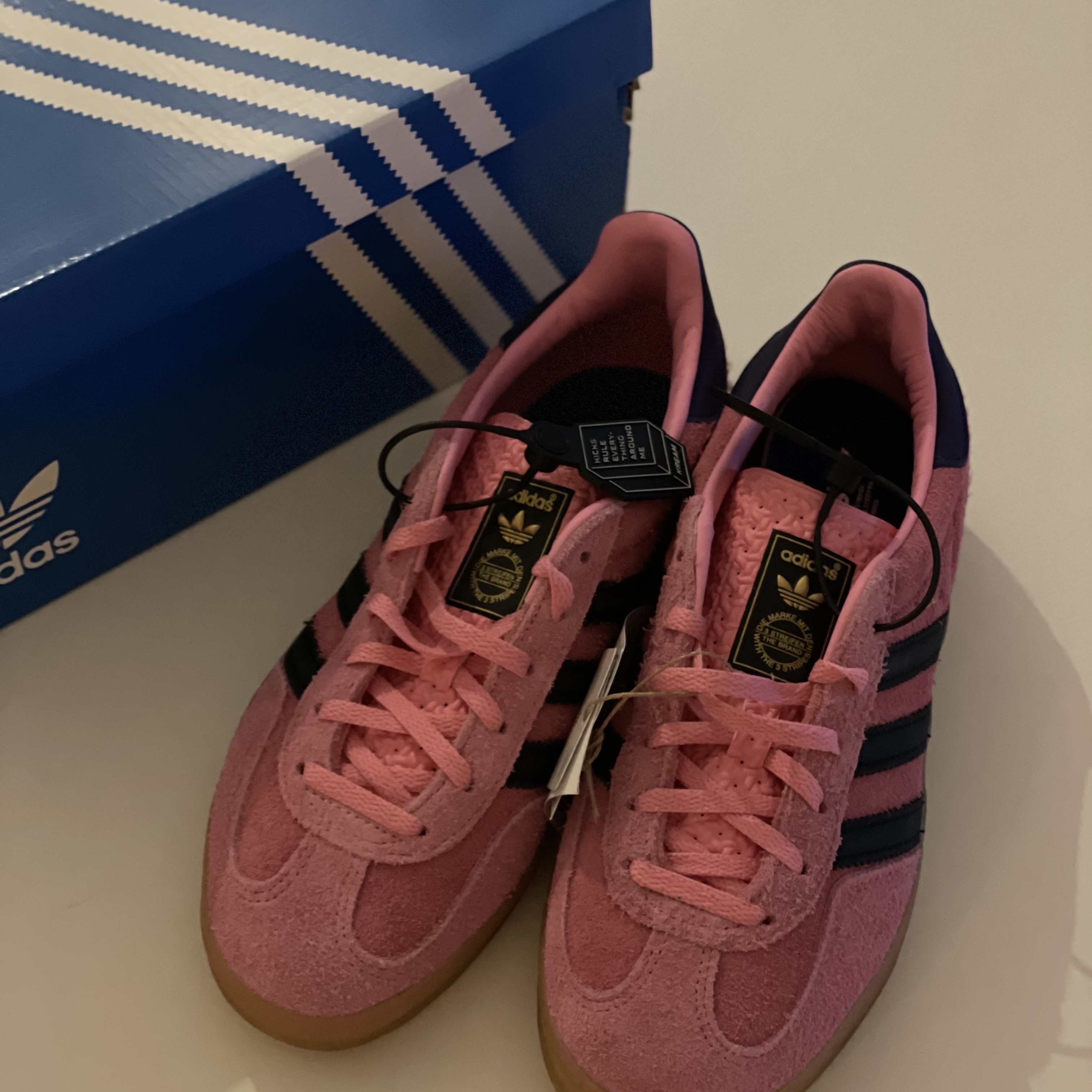 (W) Adidas Gazelle Indoor Bliss Pink 착용 스타일 - 3