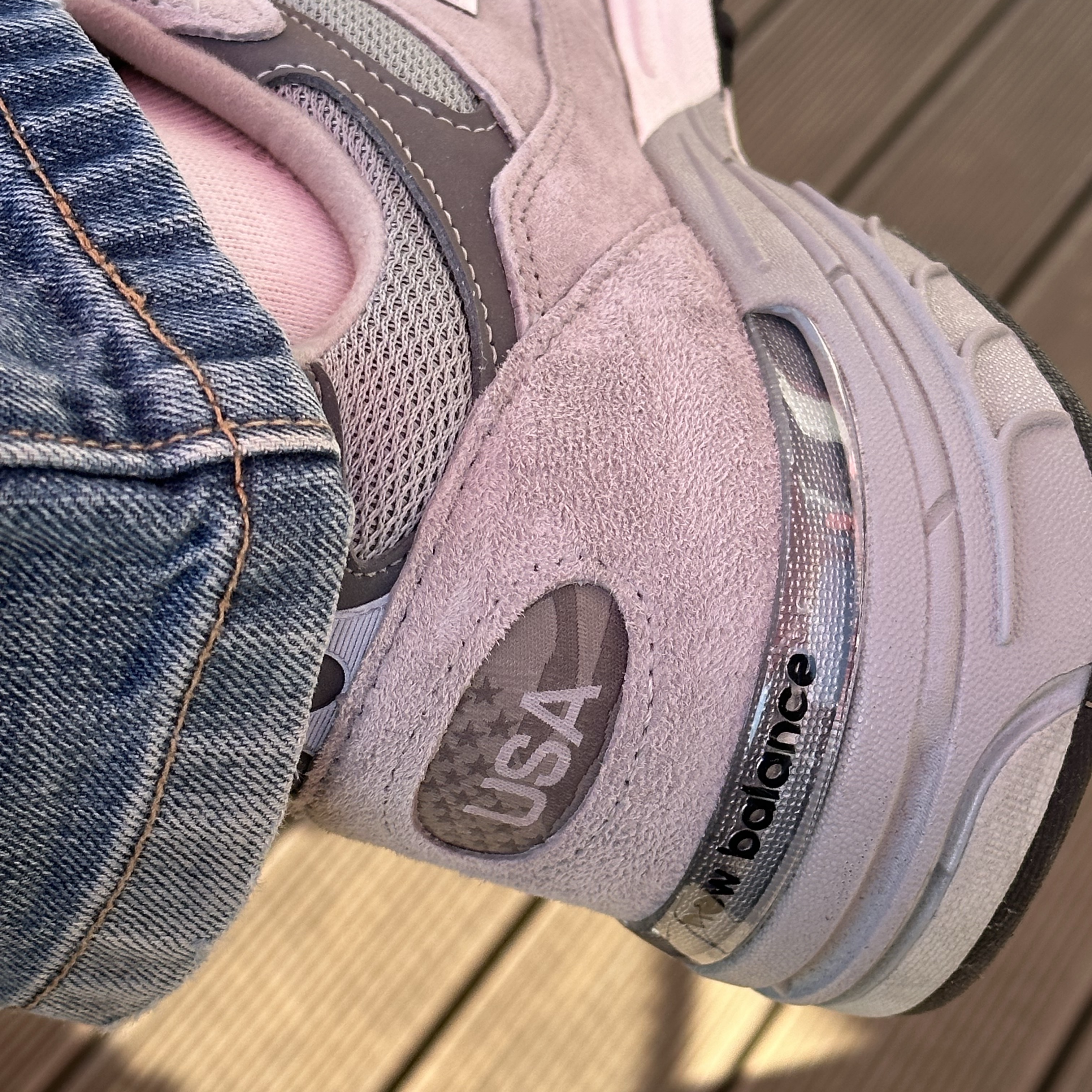 New Balance 993 Made in USA Grey - D Standard 착용 스타일 - 1