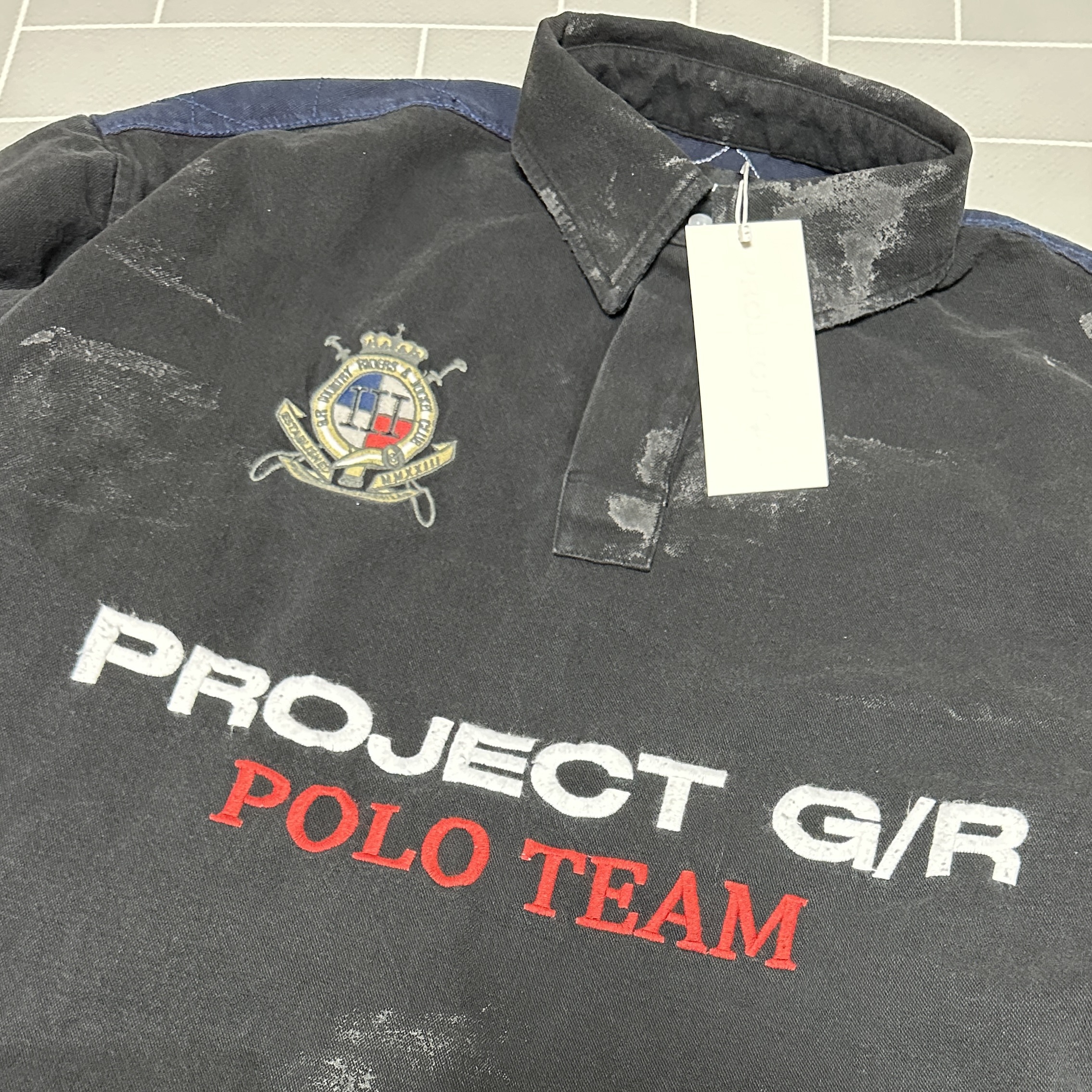 Project G/R Polo Parody Shirts Black 착용 스타일