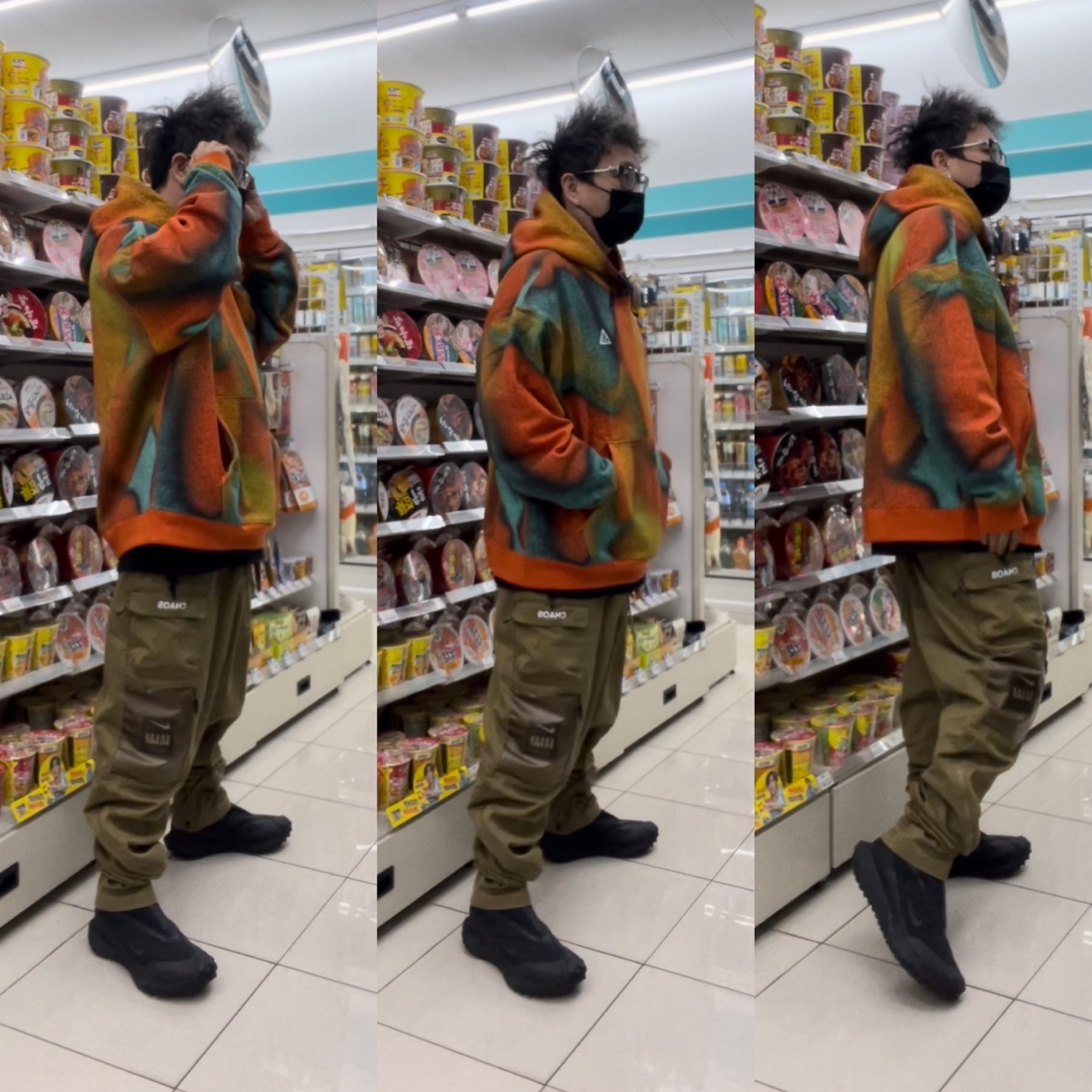 Nike ACG Therma-Fit Tuff Fleece Graphic Pullover Hoodie Team Orange 착용 스타일 - 1