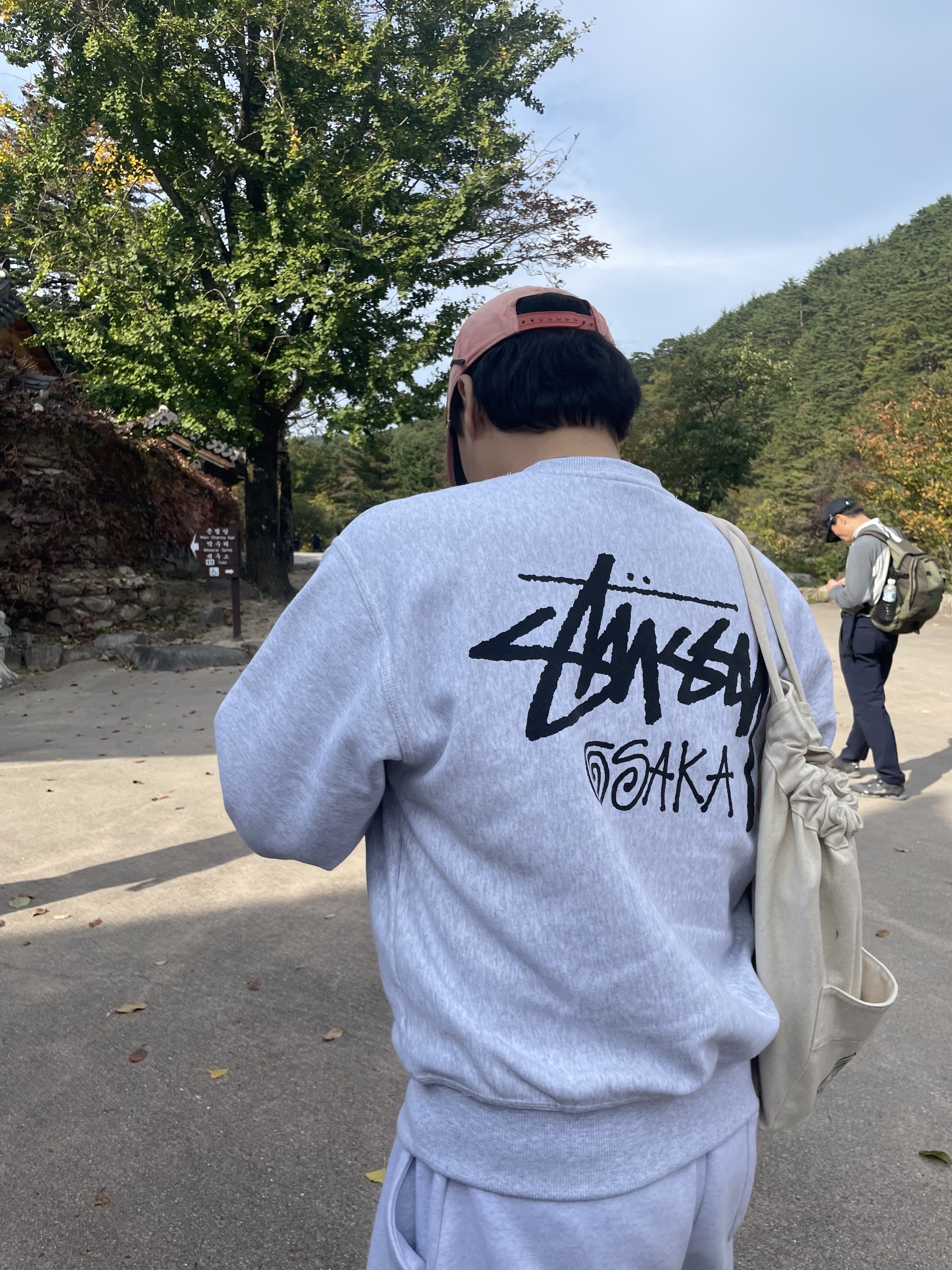 Double RL Garment Dyeing Twill Ball Cap Red, Stussy Basic Stussy Crew Ash Heather 2023 착용 스타일 - 4