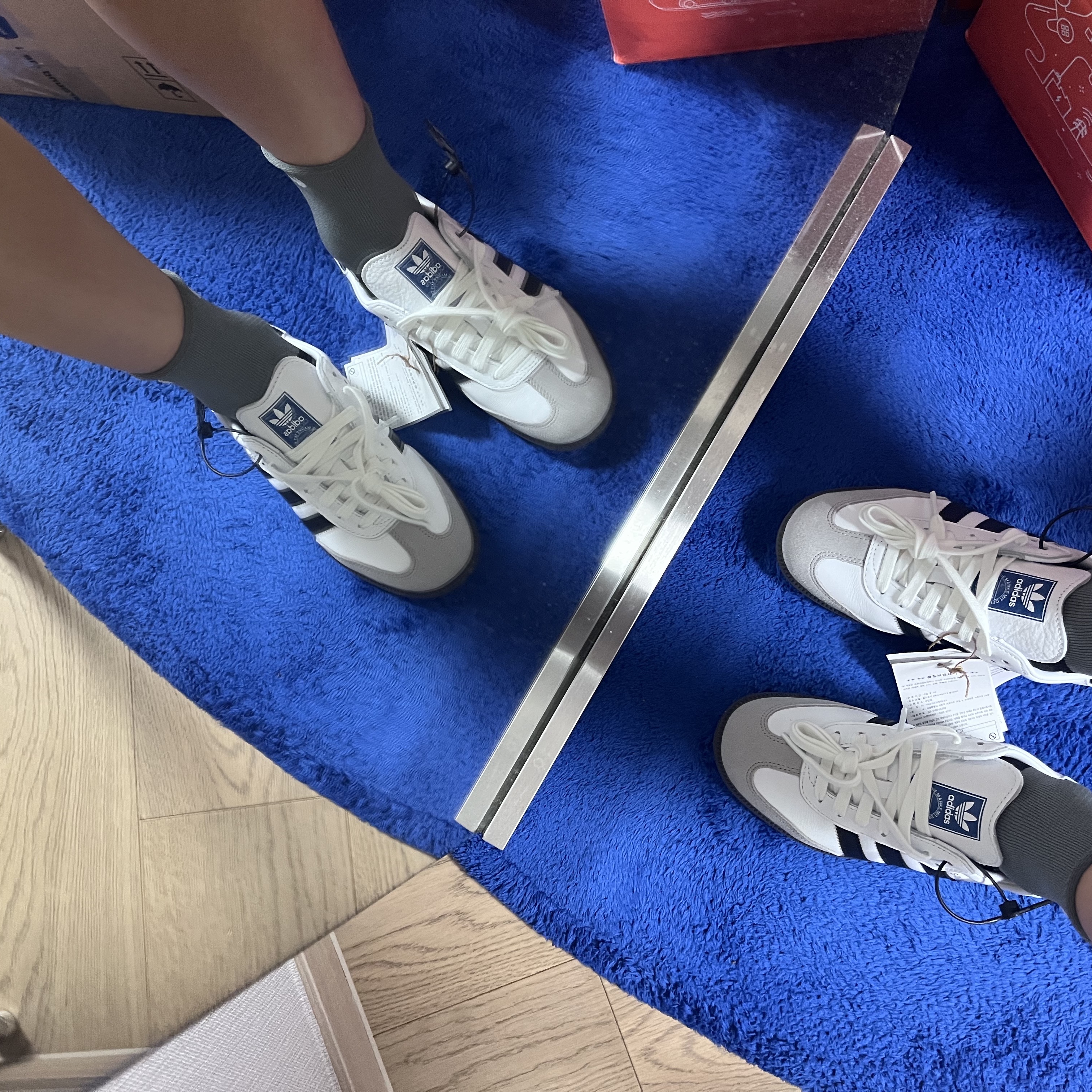 Adidas Samba OG Cloud White 착용 스타일
