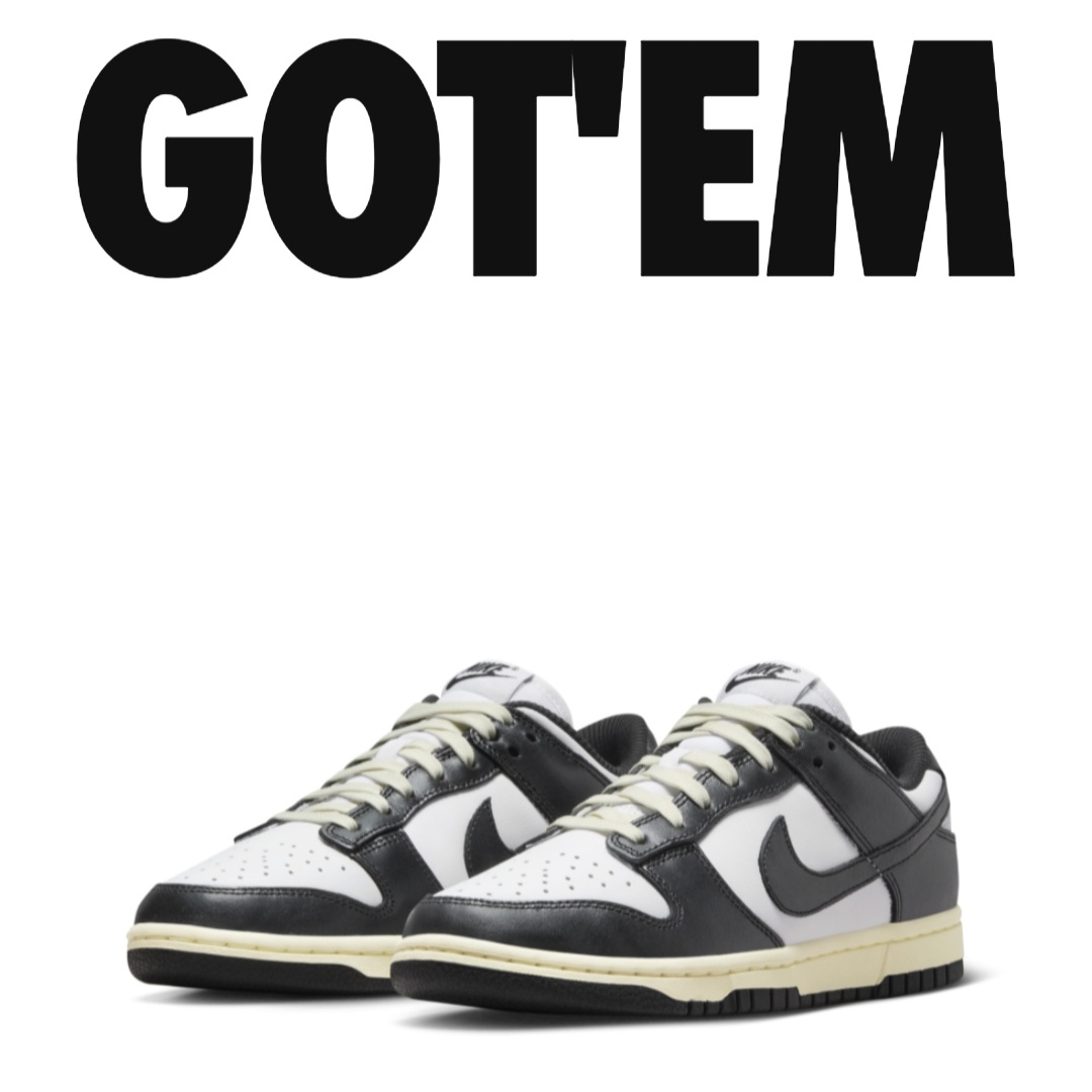 (W) Nike Dunk Low Vintage Black and White 착용 스타일