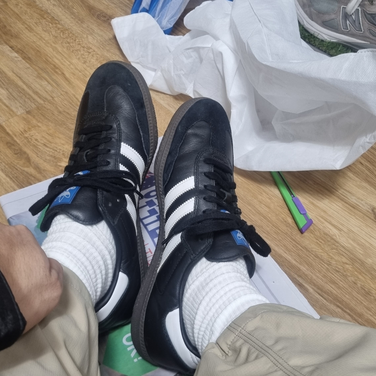Adidas Samba ADV Black 착용 스타일