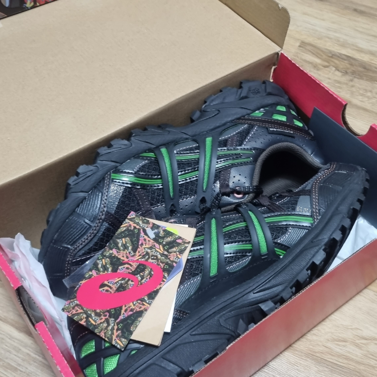 Asics x Andersson Bell Gel-Sonoma 15-50 Black Green 착용 스타일 - 1