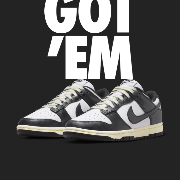 (W) Nike Dunk Low Vintage Black and White 착용 스타일