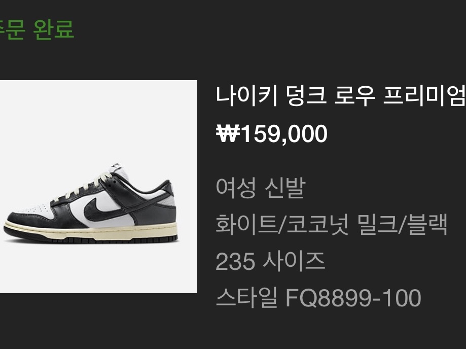 (W) Nike Dunk Low Vintage Black and White 착용 스타일