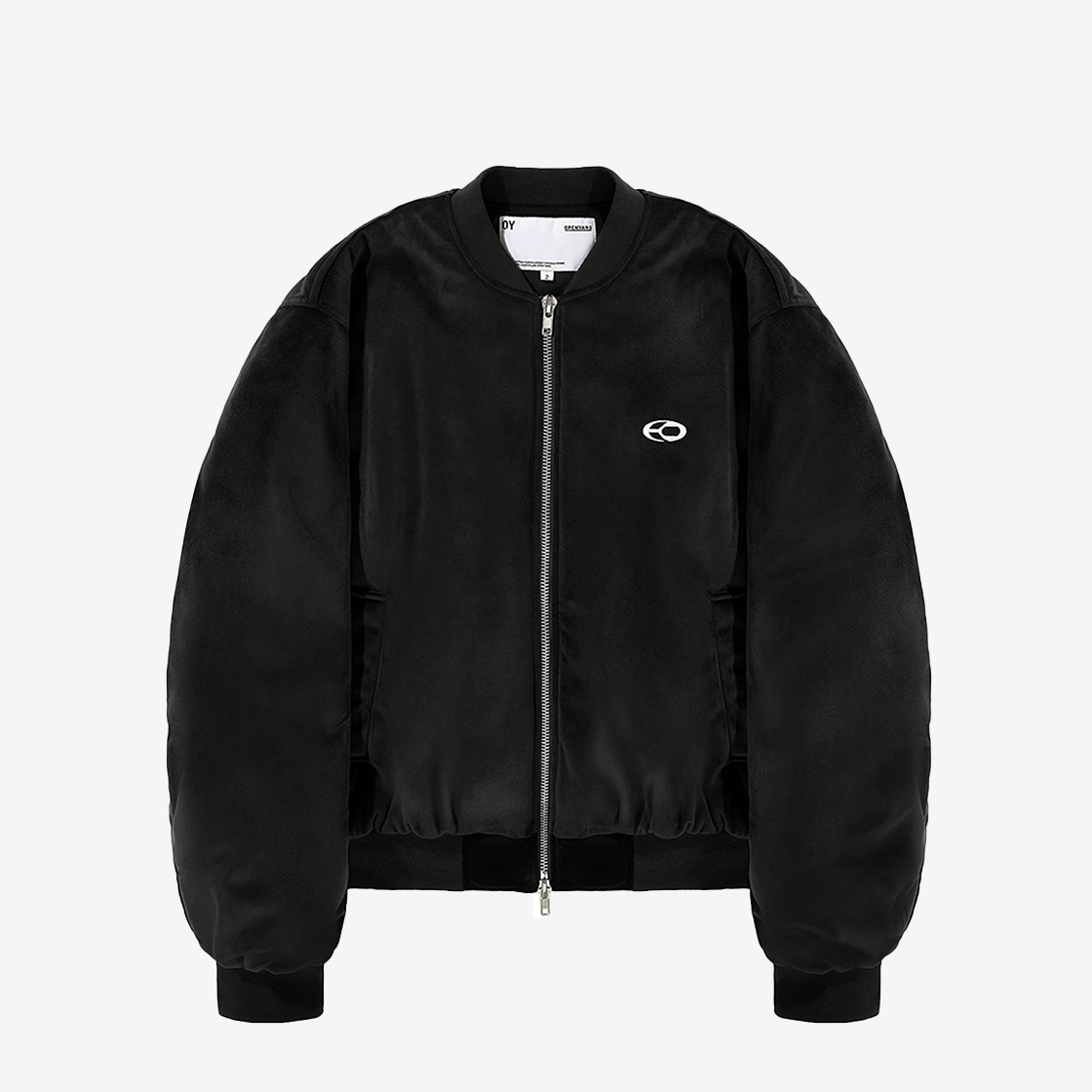 OY Velour S.L Bomber Jacket Black 상세 이미지 1