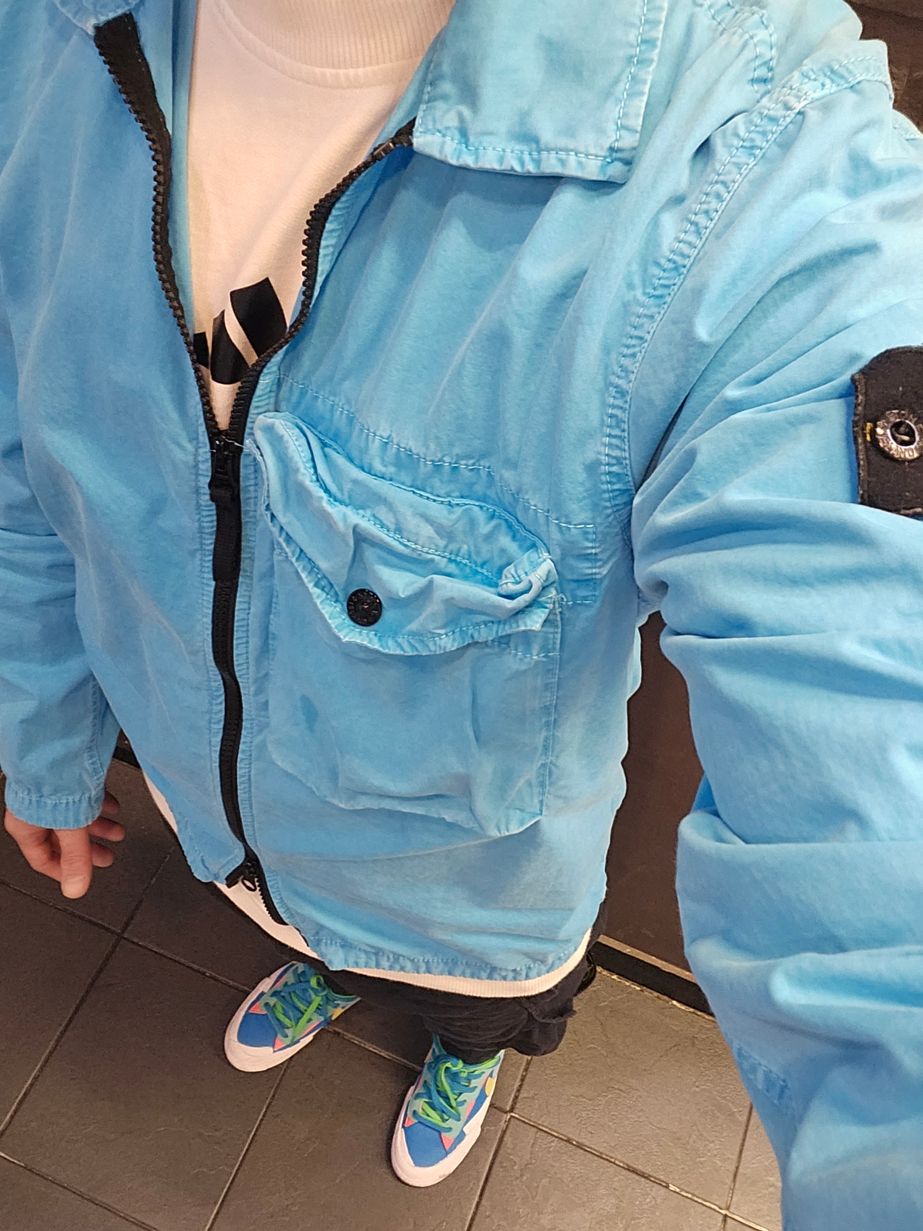Nike x Sacai x Kaws Blazer Low Neptune Blue 착용 스타일 - 2