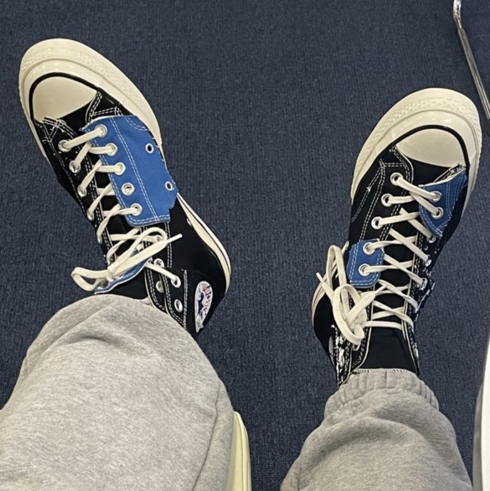 Converse Chuck 70 Hi Black, Converse Chuck 70 Ox Vintage Canvas Imperial Blue 착용 스타일