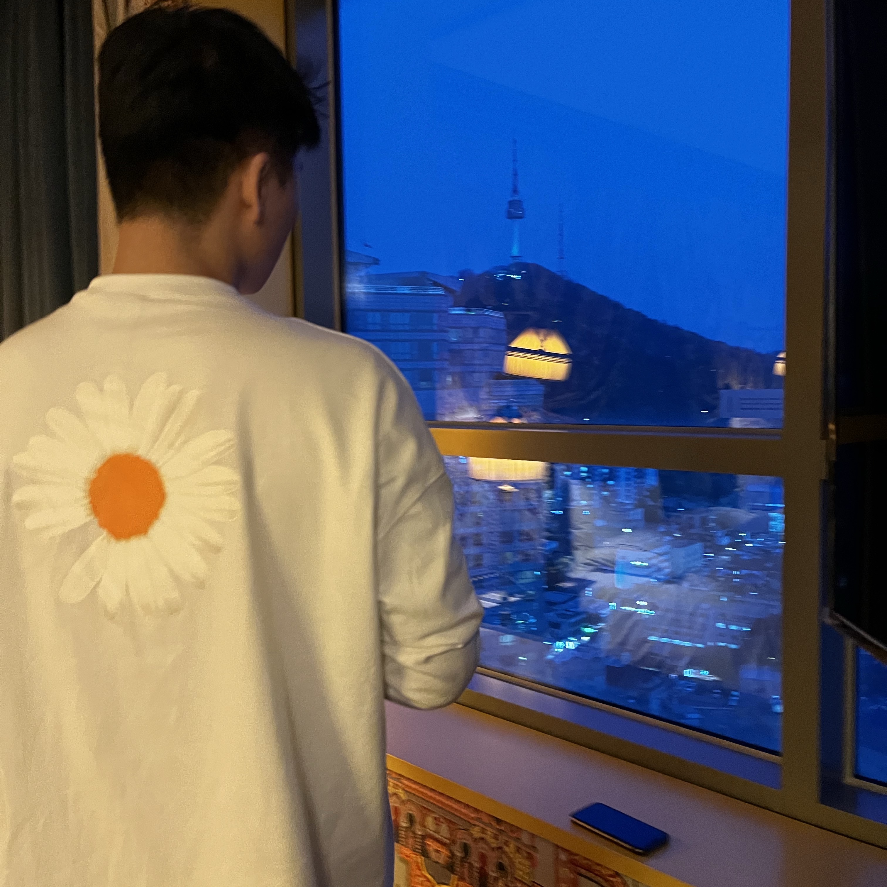Nike x Peaceminusone LS T-Shirt White (DR0098-100) 착용 스타일