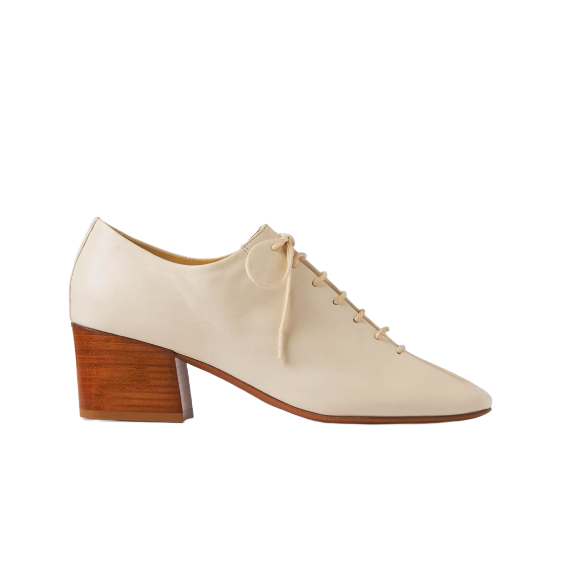 FO0057-LL0023-000 (W) Lemaire Souris Classic Derbies 55 Shiny Nappa Leather White