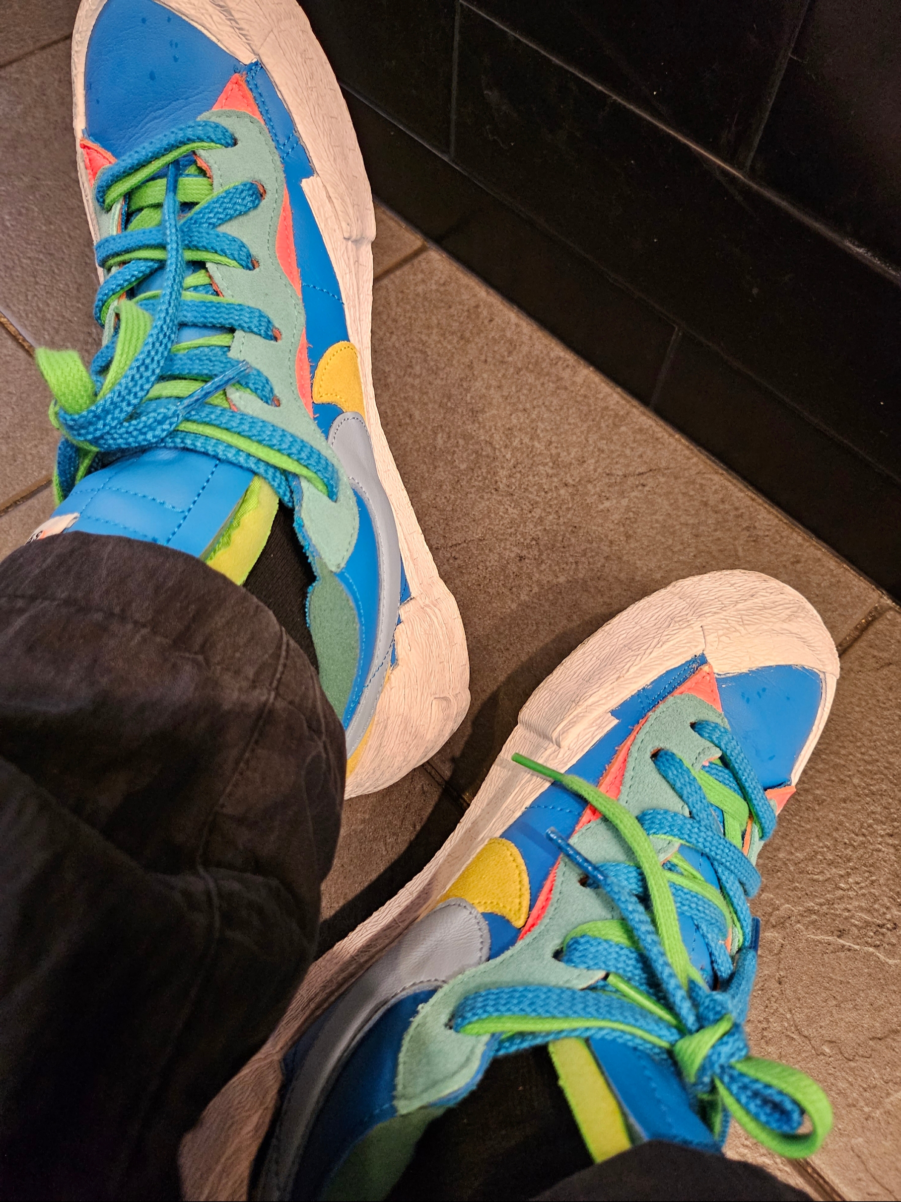 Nike x Sacai x Kaws Blazer Low Neptune Blue 착용 스타일 - 4