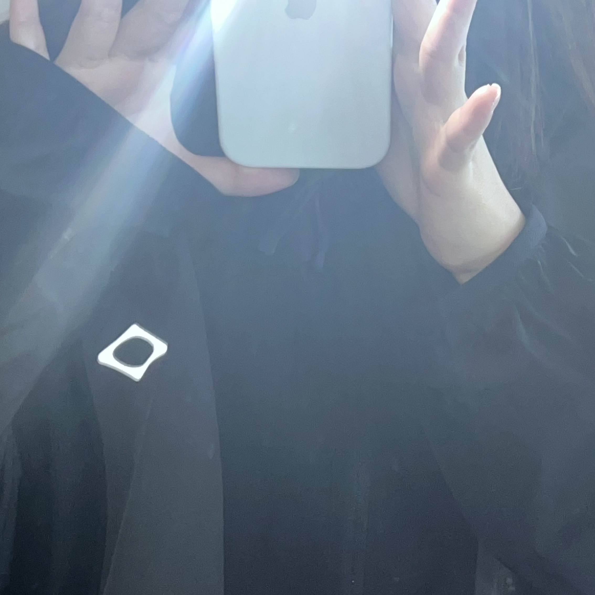 (W) Mischief FW Color Blocked Windbreaker Black 착용 스타일 - 1
