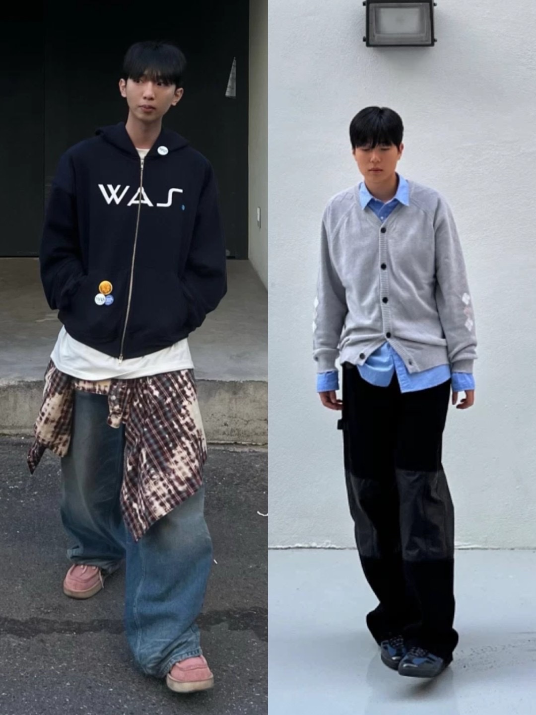 Farfromwhat Far Layered Work Pants Coated Black, Undermycar Dtrange Dead Starange Destroyed Bomber Obsidian - 23SS 착용 스타일 - 3