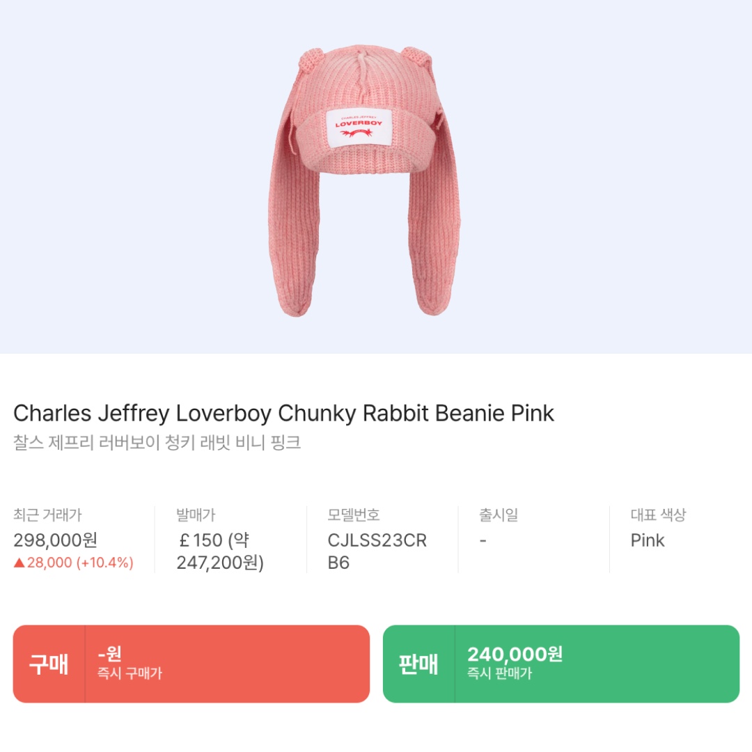 Charles Jeffrey Loverboy Chunky Rabbit Beanie Pink, Charles Jeffrey Loverboy Chunky Rabbit Beanie Ecru 착용 스타일 - 7