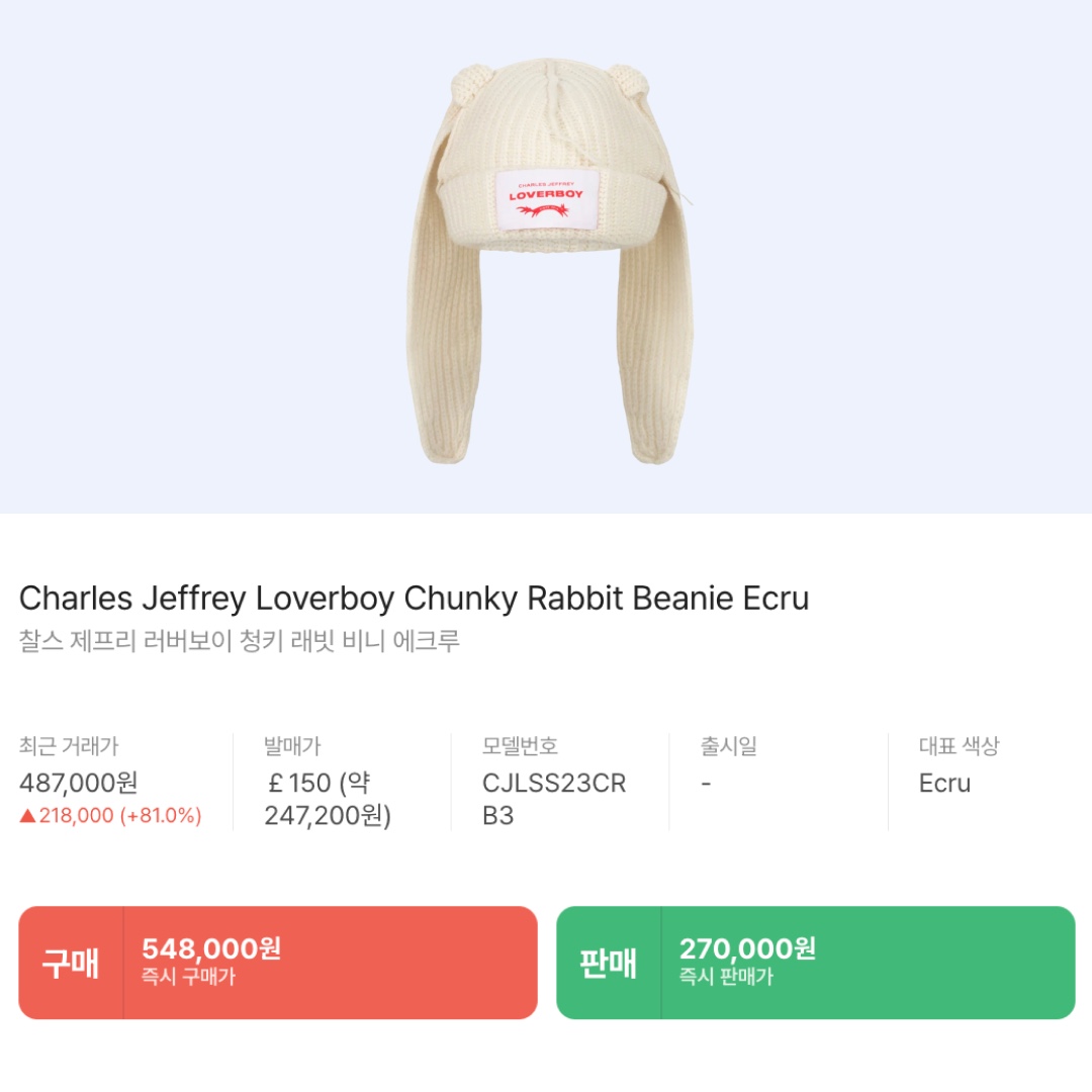 Charles Jeffrey Loverboy Chunky Rabbit Beanie Pink, Charles Jeffrey Loverboy Chunky Rabbit Beanie Ecru 착용 스타일 - 8