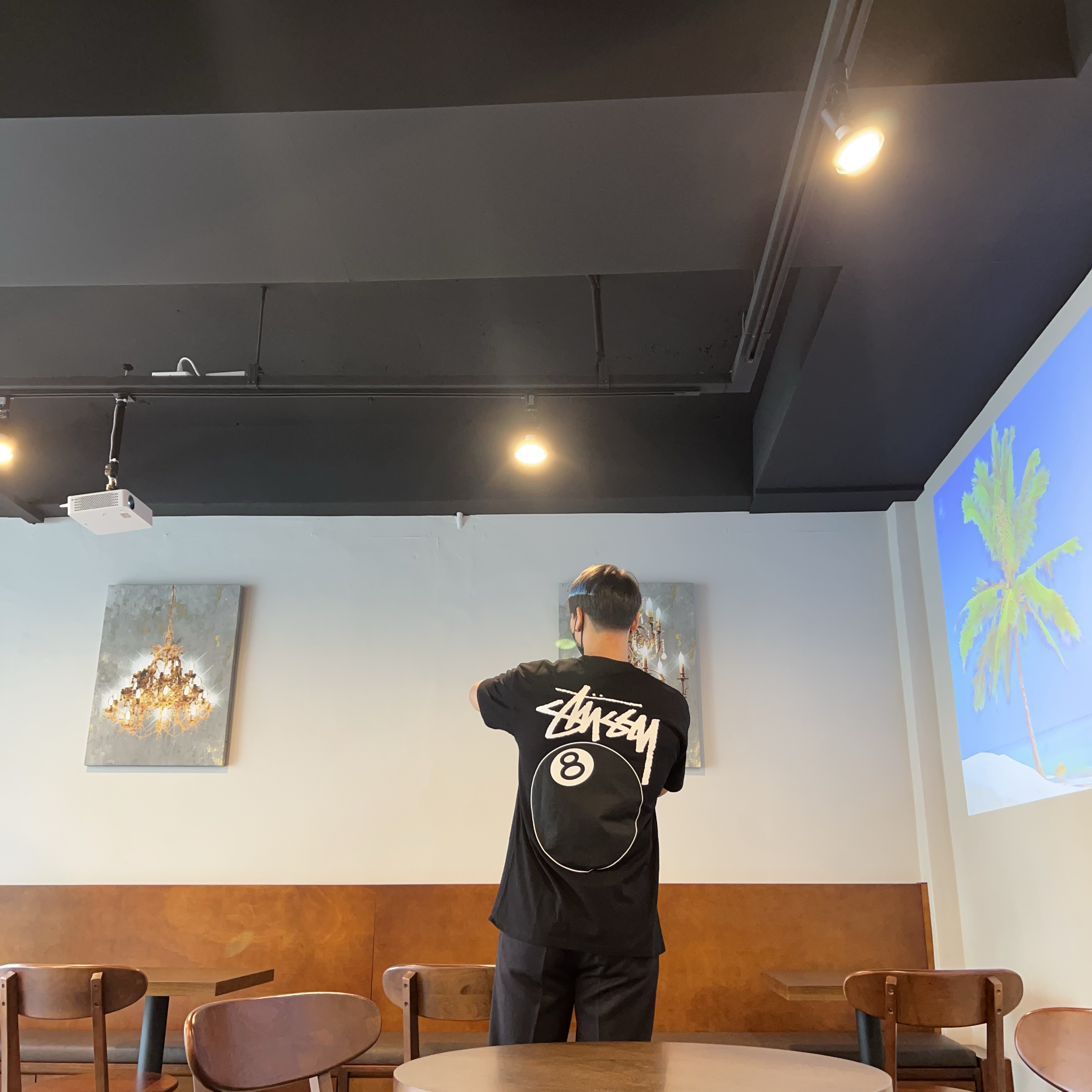 Stussy 8 Ball T-Shirt Black - 22SS 착용 스타일 - 2