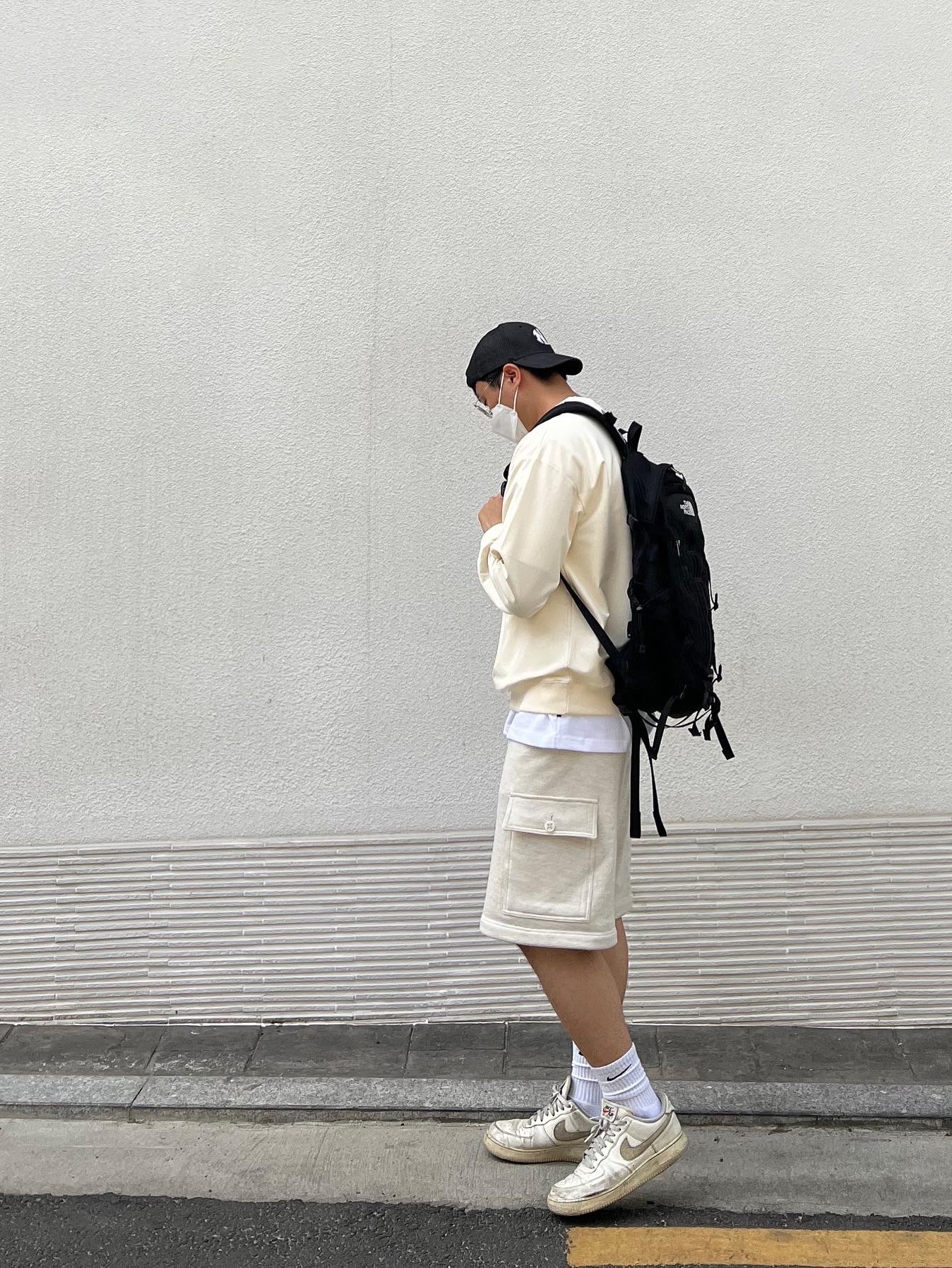 Nike Air Force 1 '07 Low White 착용 스타일 - 2