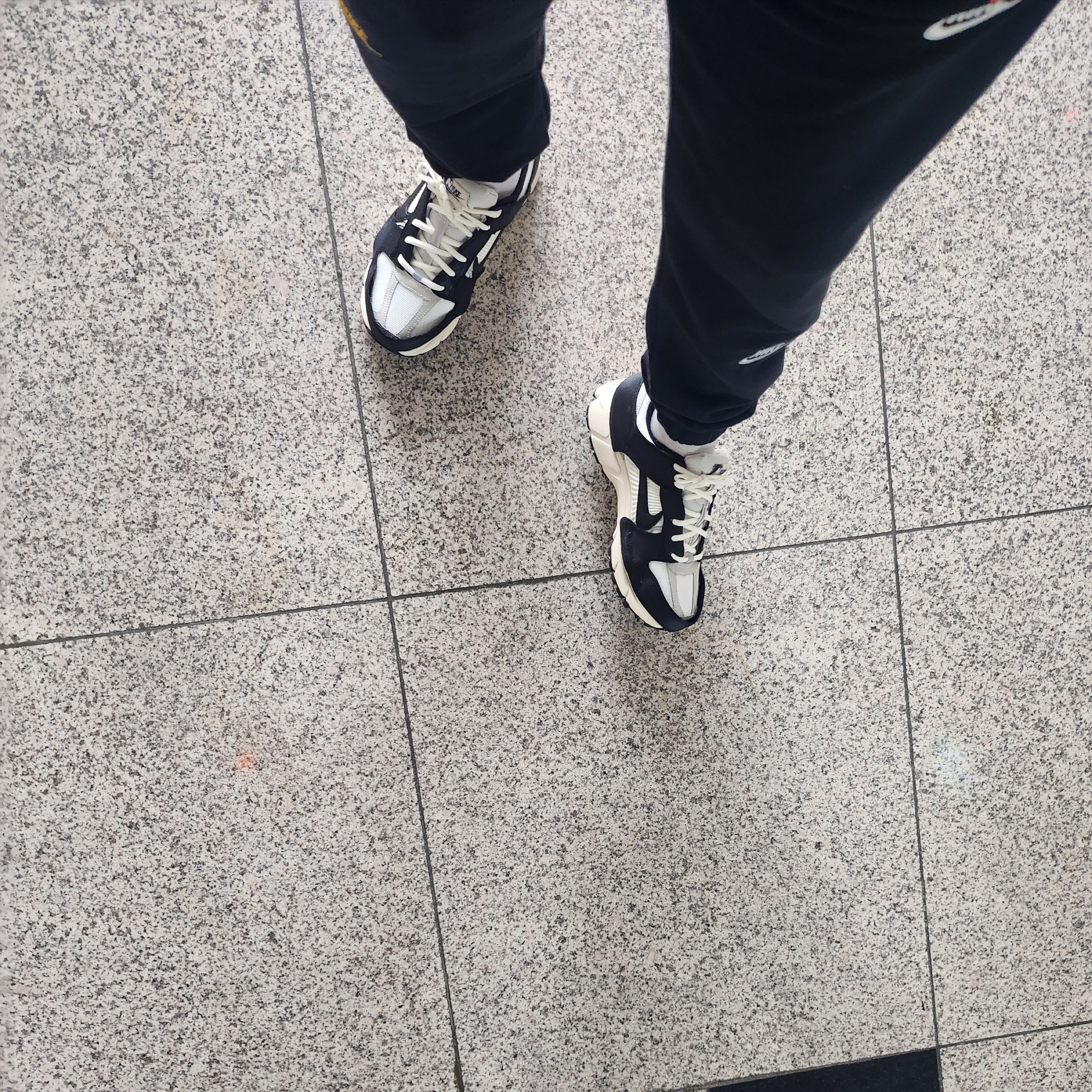 (W) Nike Zoom Vomero 5 Wolf Grey and Black 착용 스타일 - 2