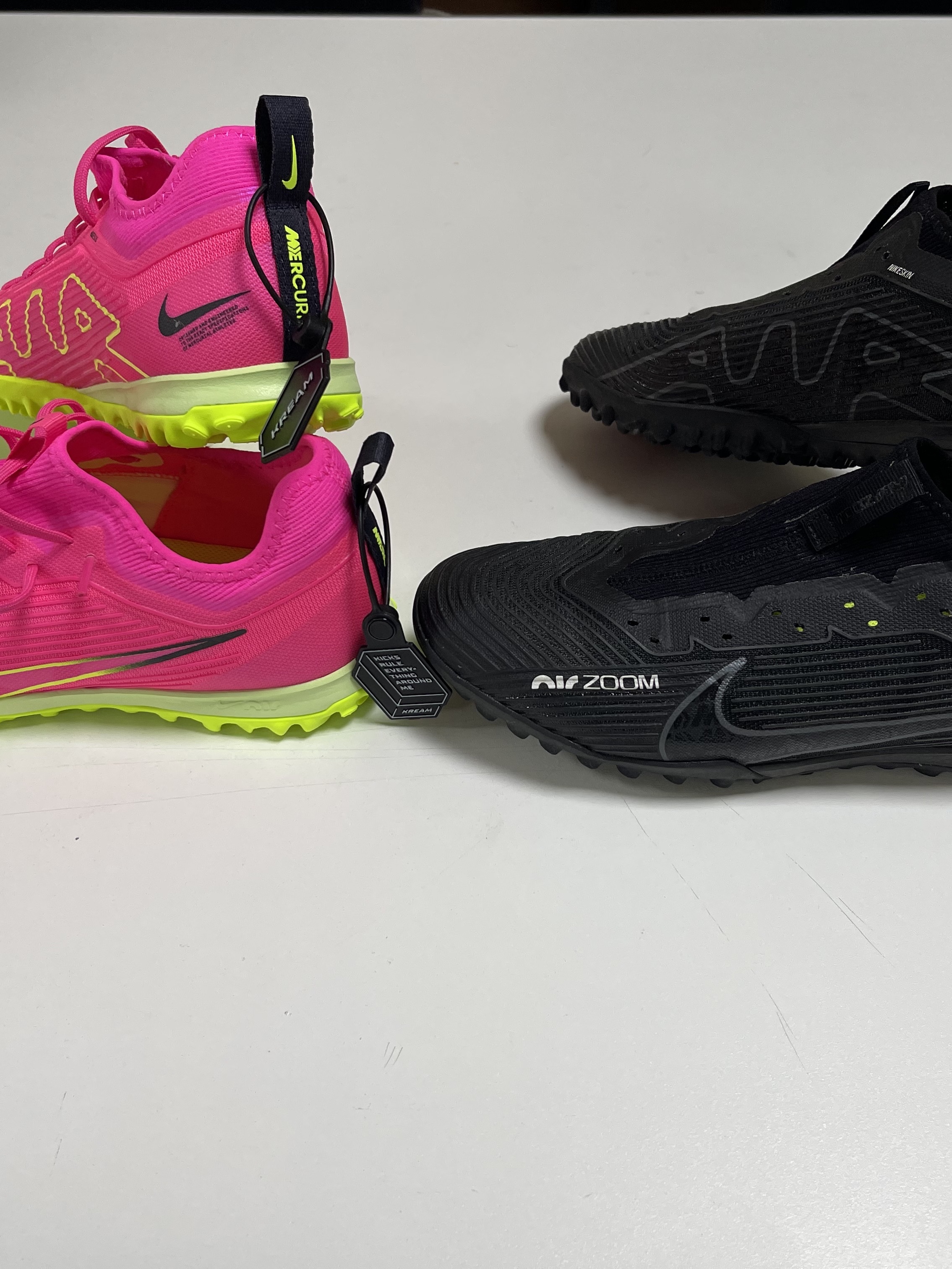 Nike Air Zoom Alphafly Next% Flyknit Rawdacious, Nike Zoom Mercurial Vapor 15 Pro TF Pink Blast Volt 착용 스타일 - 2