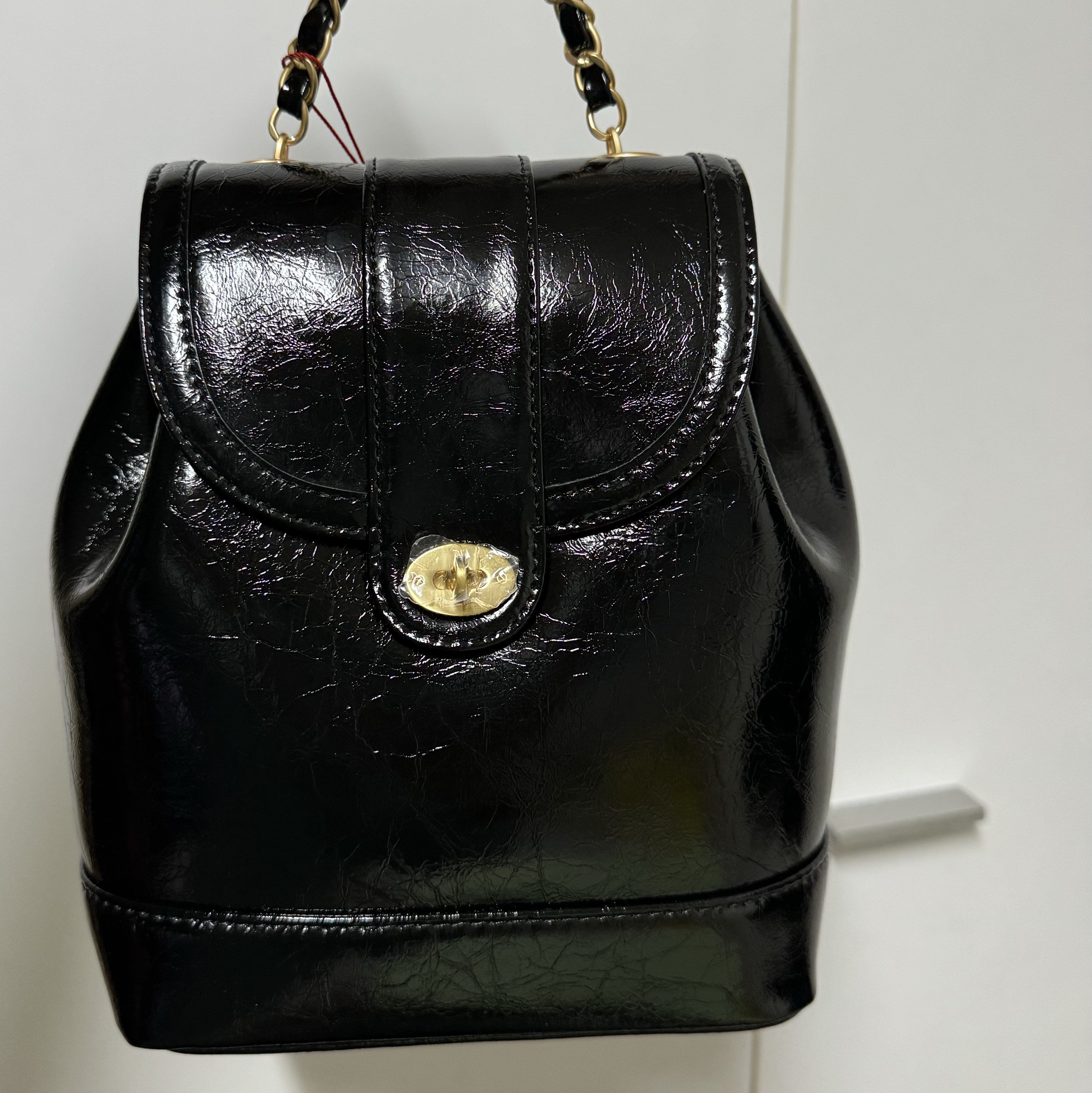 Cardinal Red Hawoo-A Bag Black Gold 착용 스타일