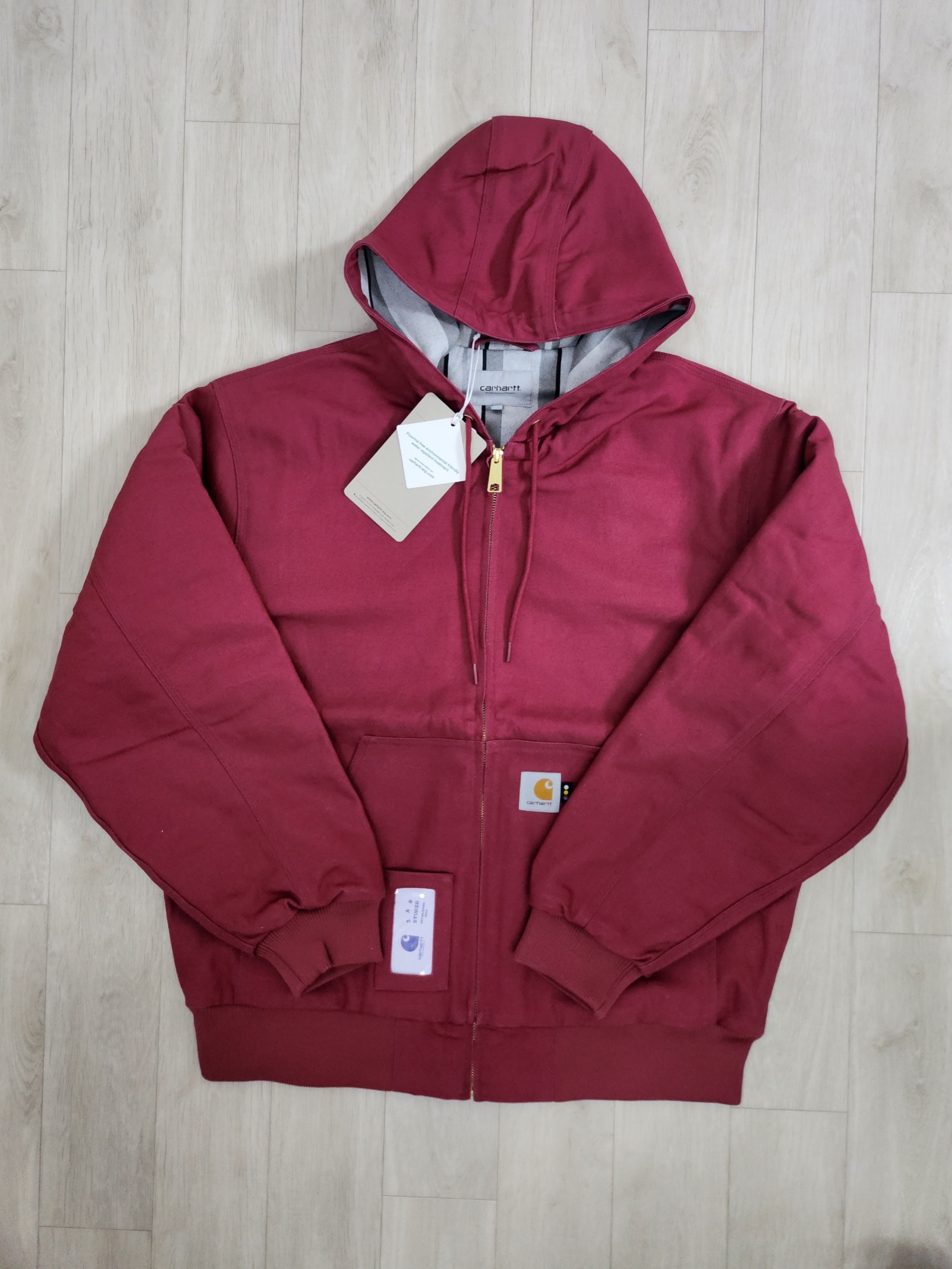 Carhartt WIP x IAB Studio OG Active Jacket Earth Red 착용 스타일 - 2