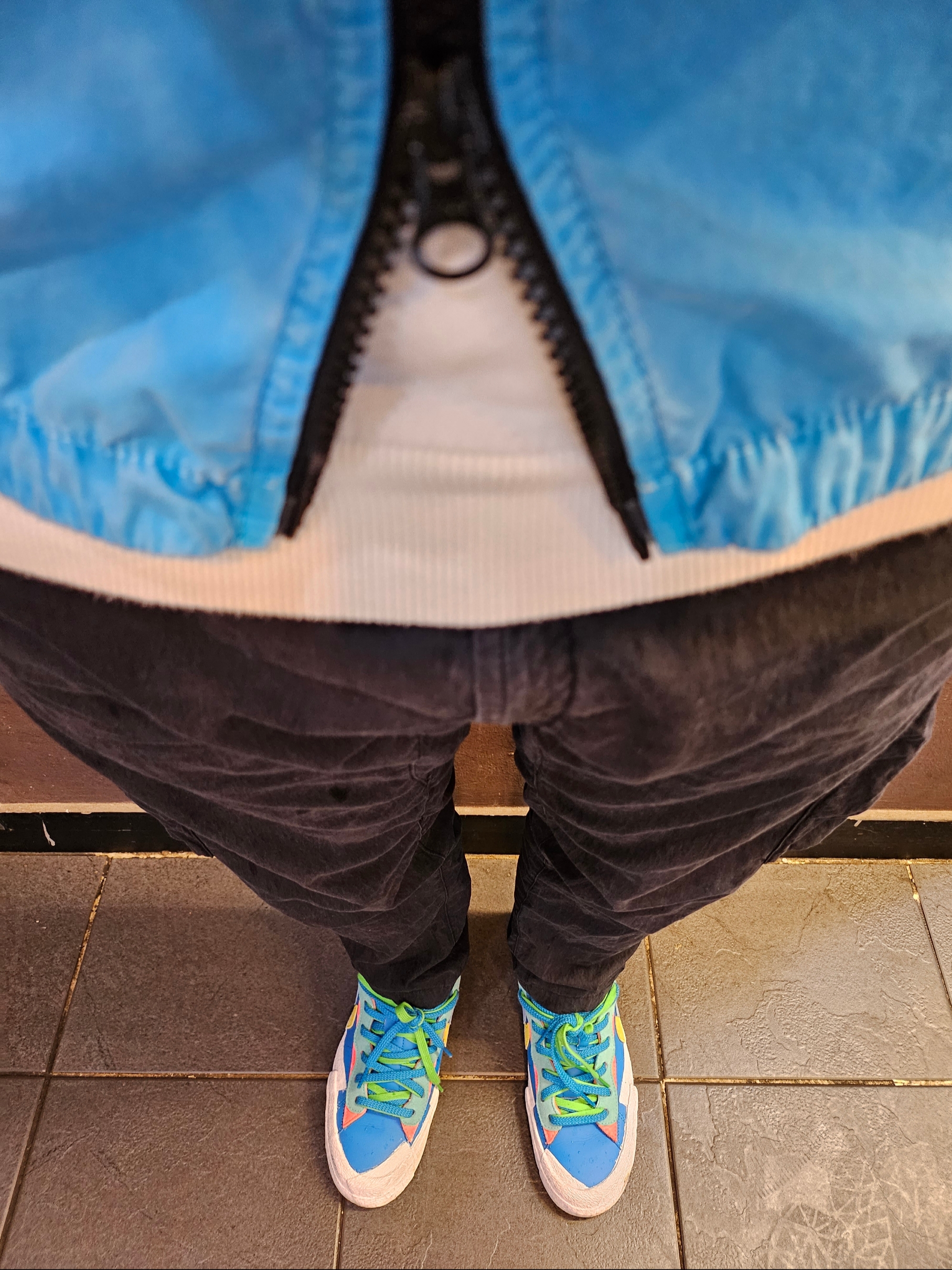 Nike x Sacai x Kaws Blazer Low Neptune Blue 착용 스타일 - 3
