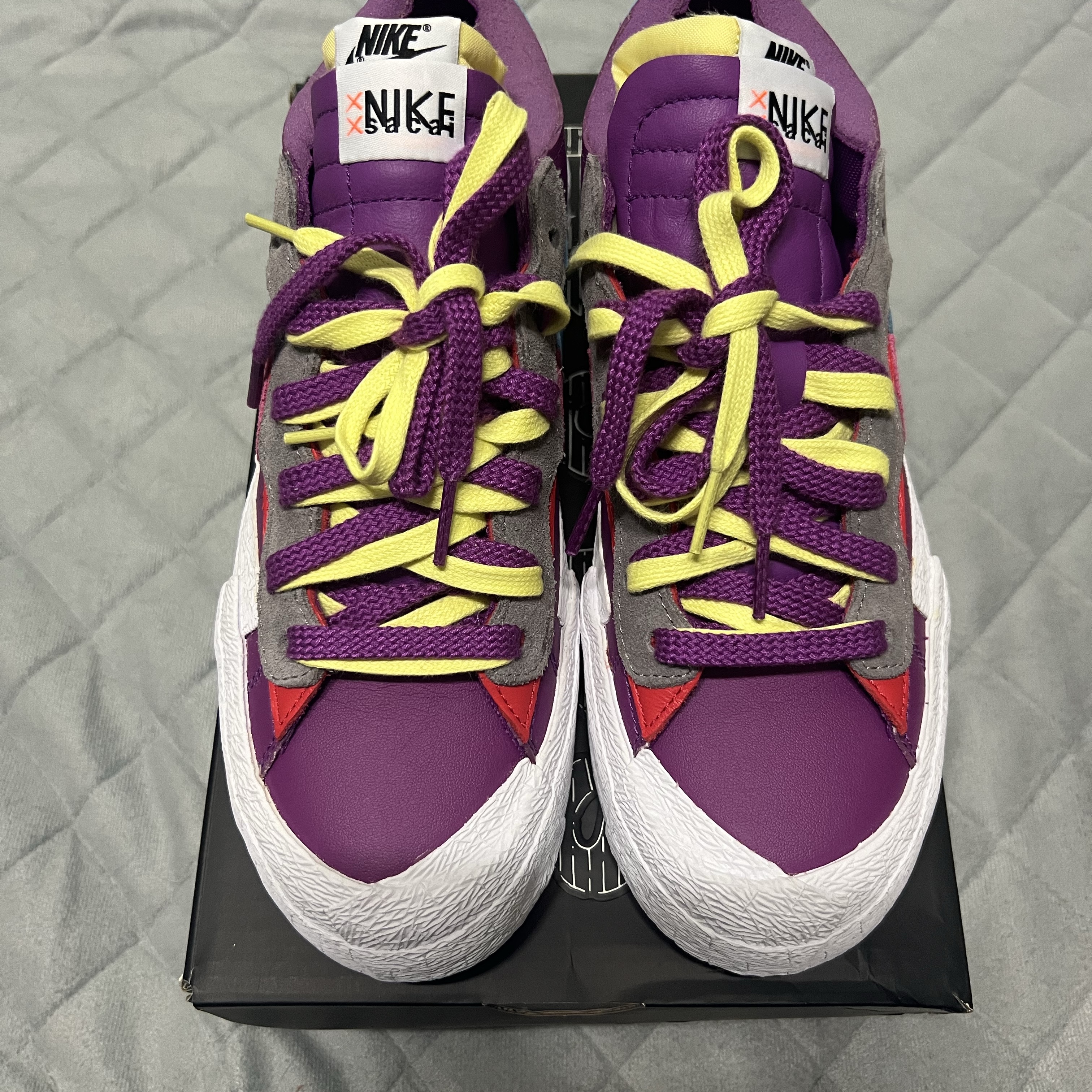 Nike x Sacai x Kaws Blazer Low Purple Dusk 착용 스타일 - 1